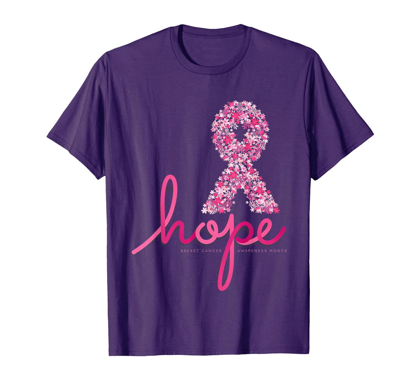 Hope Breast Cancer Awareness Shirt Pink Flowers Ribbon