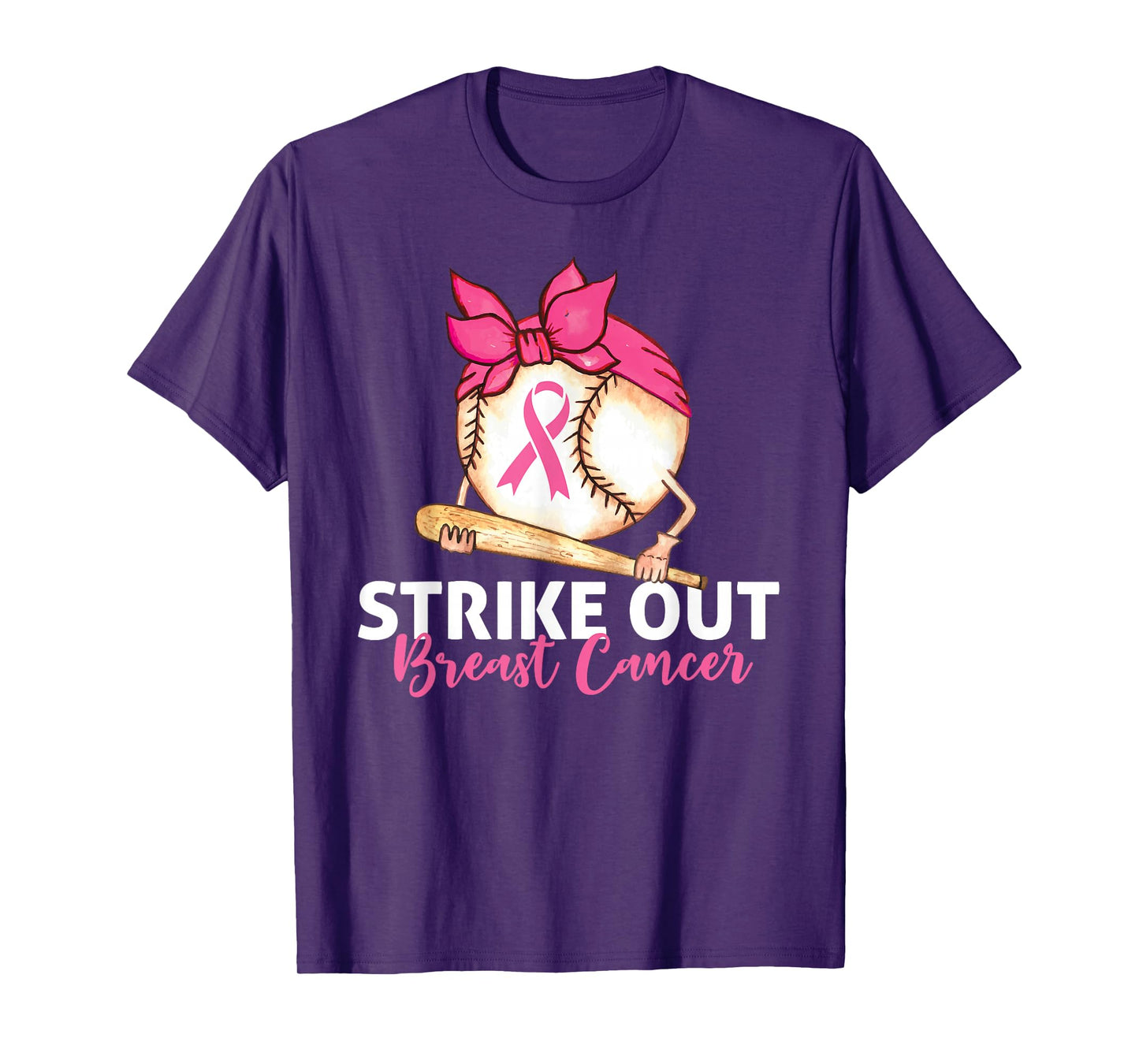 Strike Out Breast Cancer Awareness Baseball Softball Fighter T-Shirt