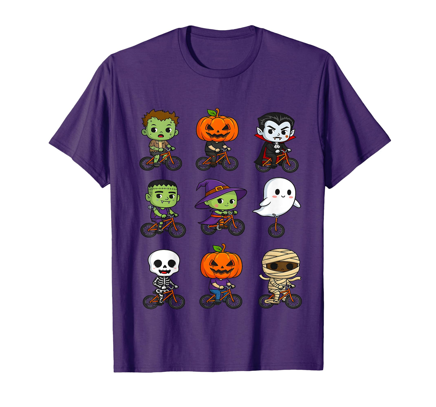 Funny Halloween Monsters Riding Bikes Costume Toddlers T-Shirt