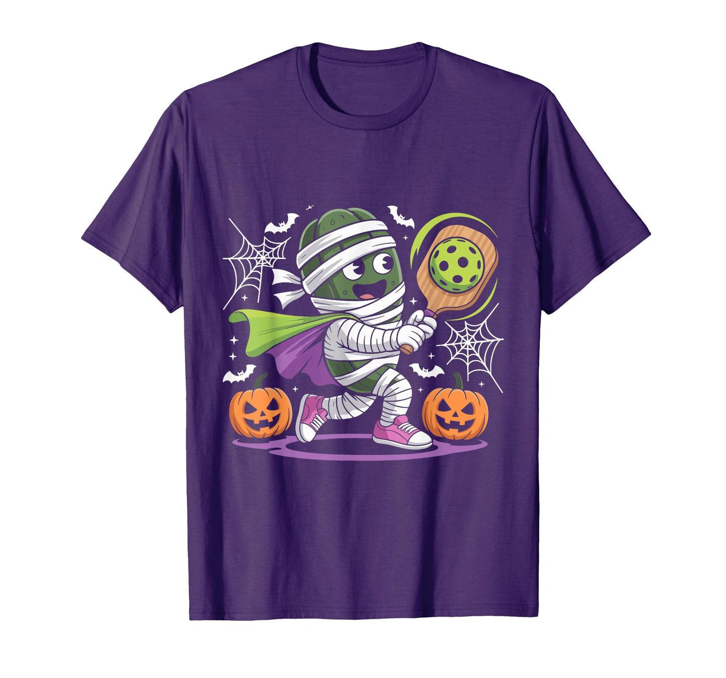 Funny Halloween Pickleball Mummy Costume Design T-Shirt