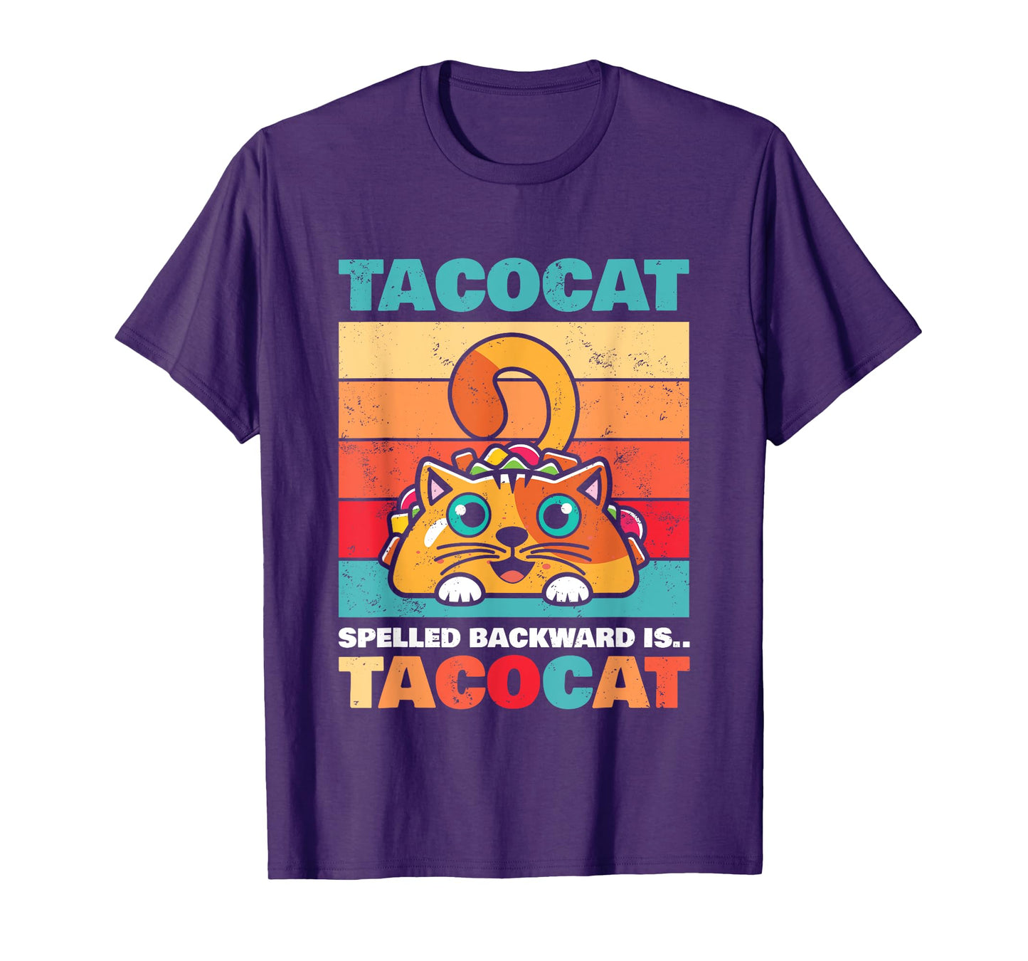 Tacocat Spelled Backward Is Tacocat I Love Cat And Taco Gift T-Shirt