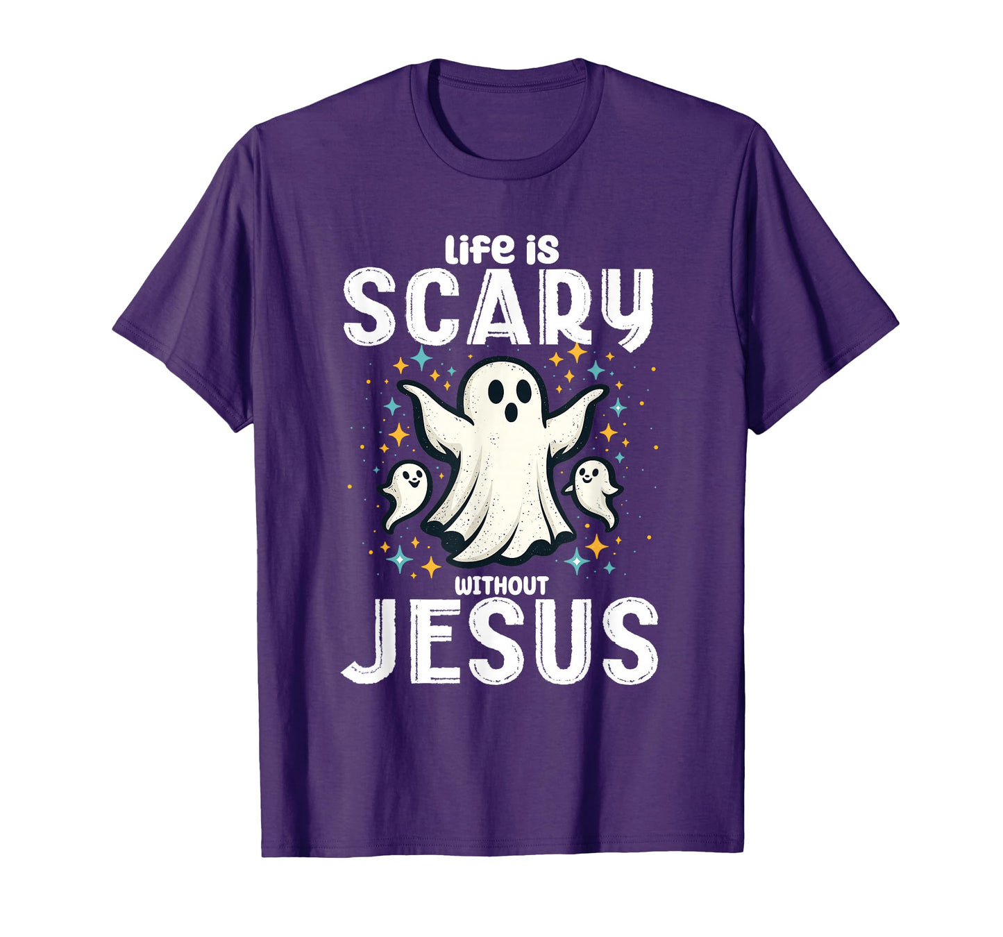 Halloween Life Scary Without Jesus Christian Costume Women T-Shirt