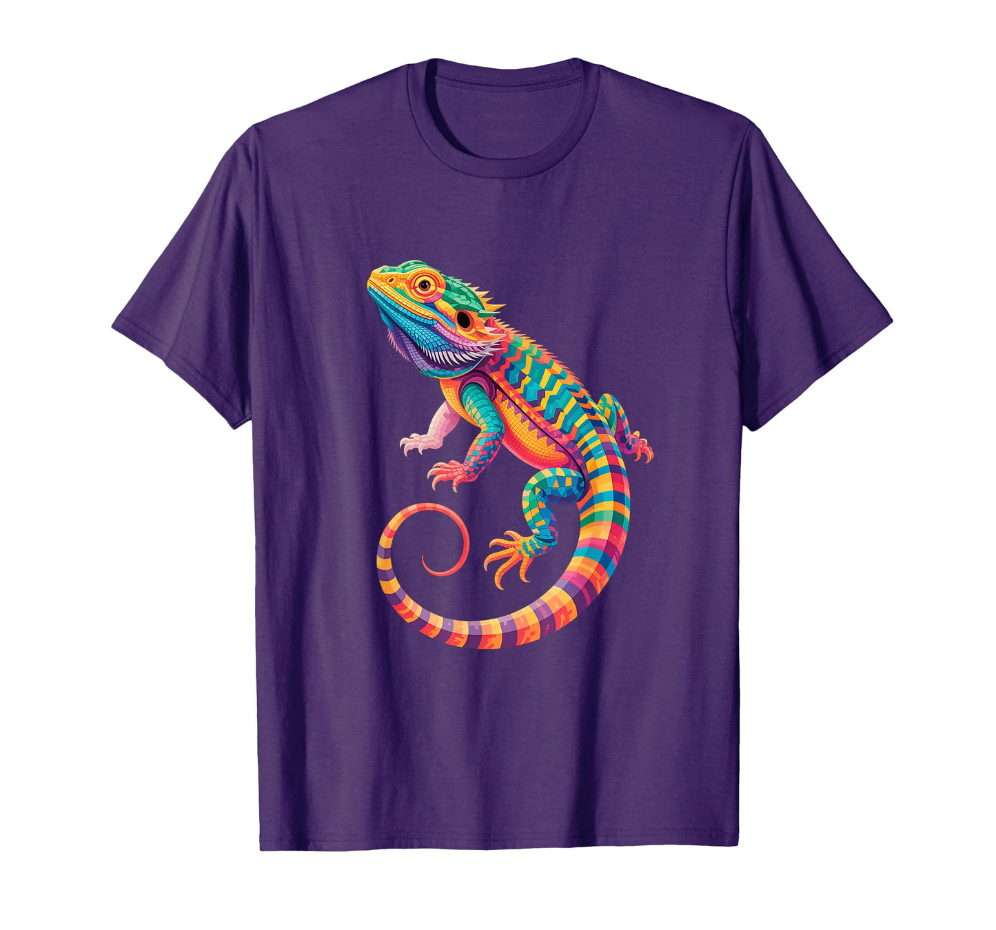 Geometric Bearded Dragon Art Visionary Spirit Lizard Totem T-Shirt