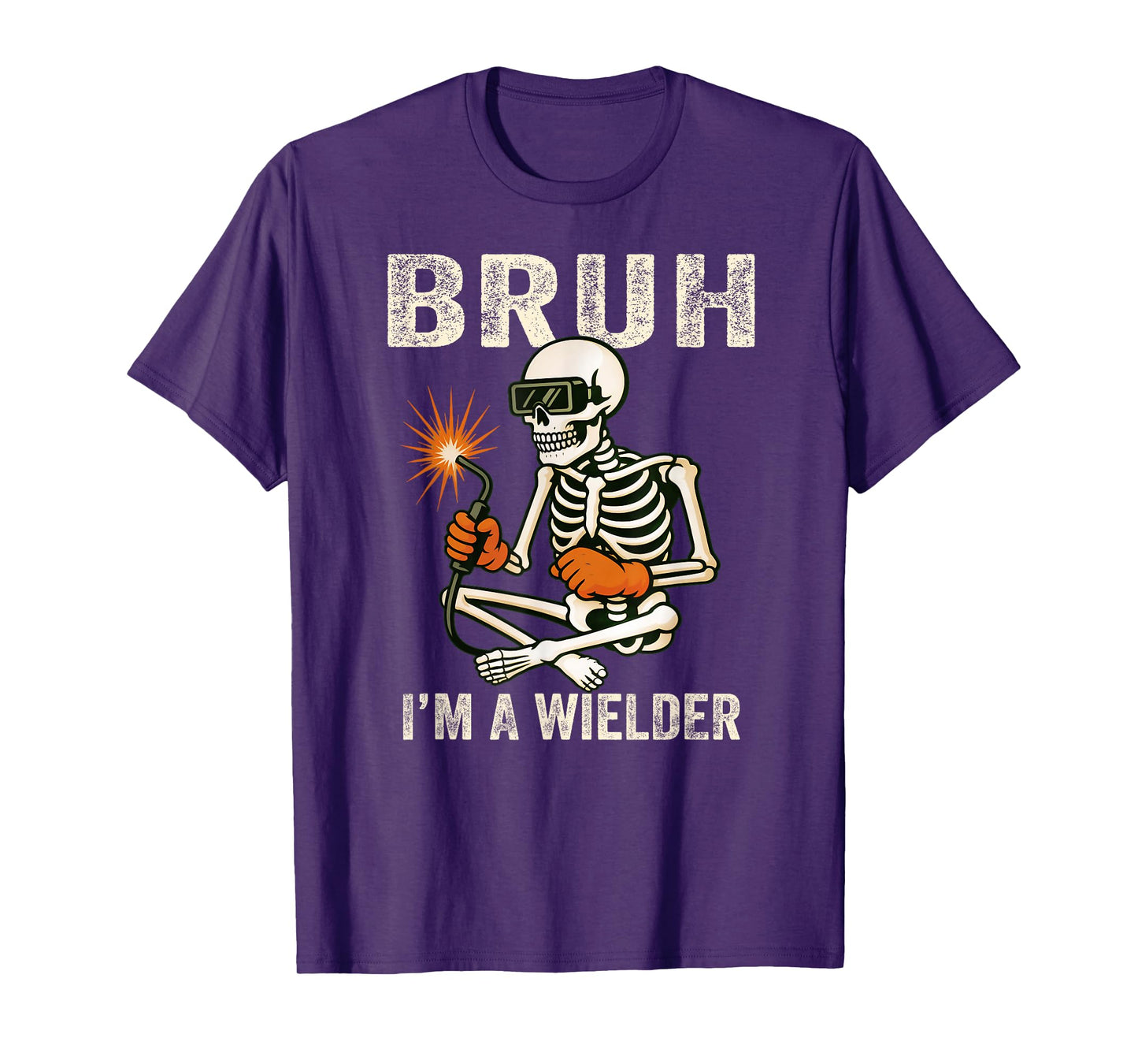 Skeleton Bruh I'm A Wielder Costume Funny Halloween T-Shirt