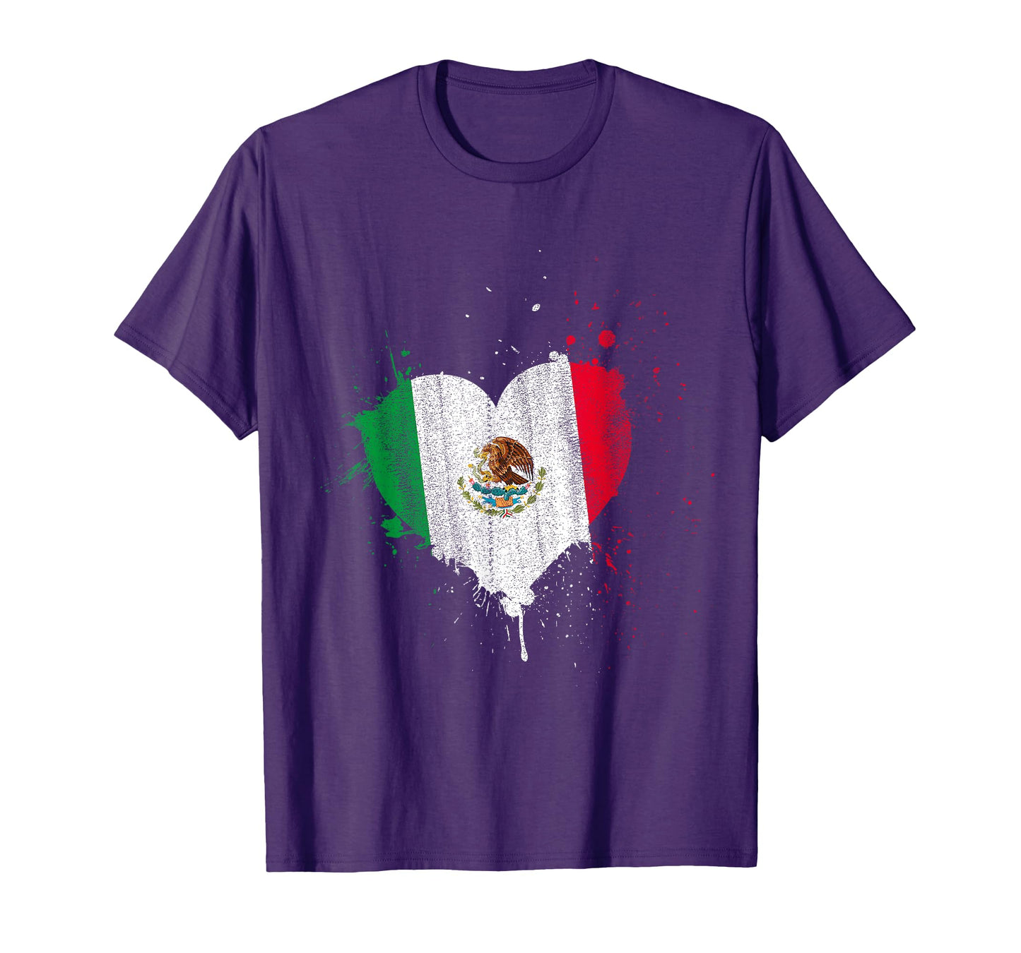 Mexican Flag Heart Valentines Day Gift Viva Mexico T-Shirt