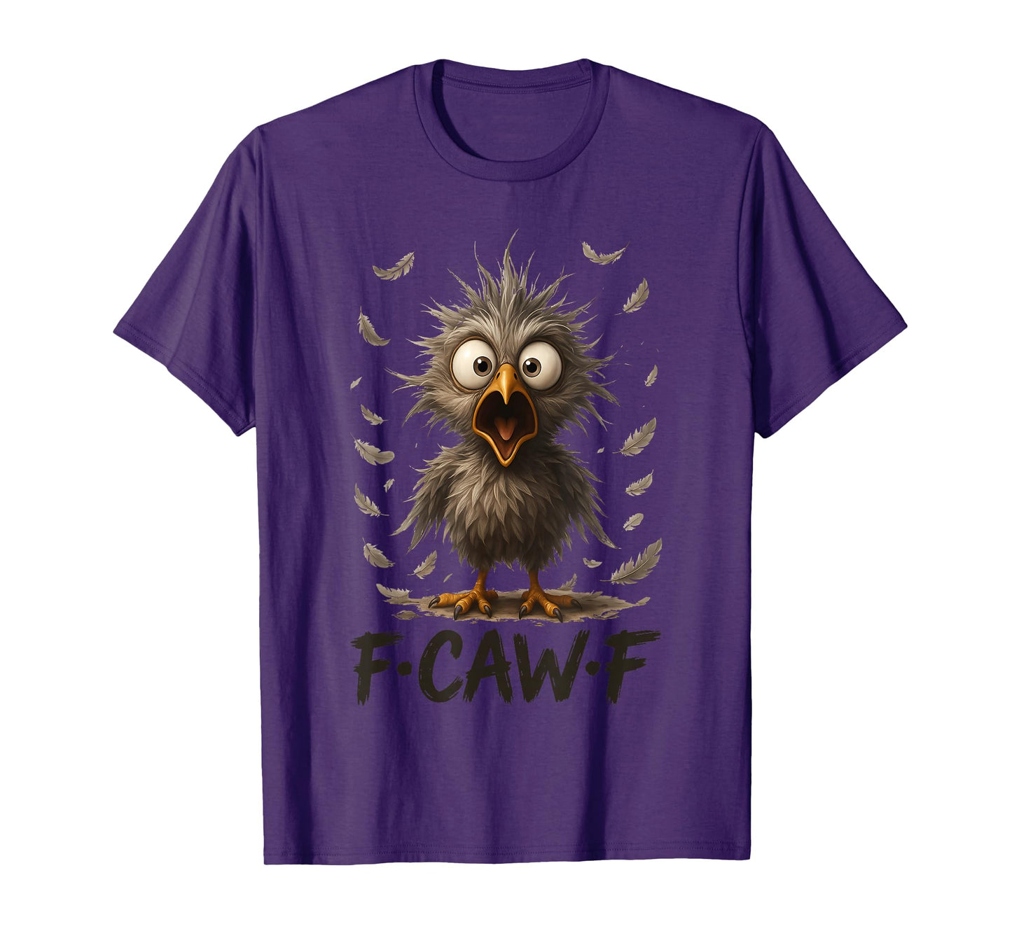 Funny F-Caw-F Rooster Chicken Pun Meme, Viral Humor Quote T-Shirt