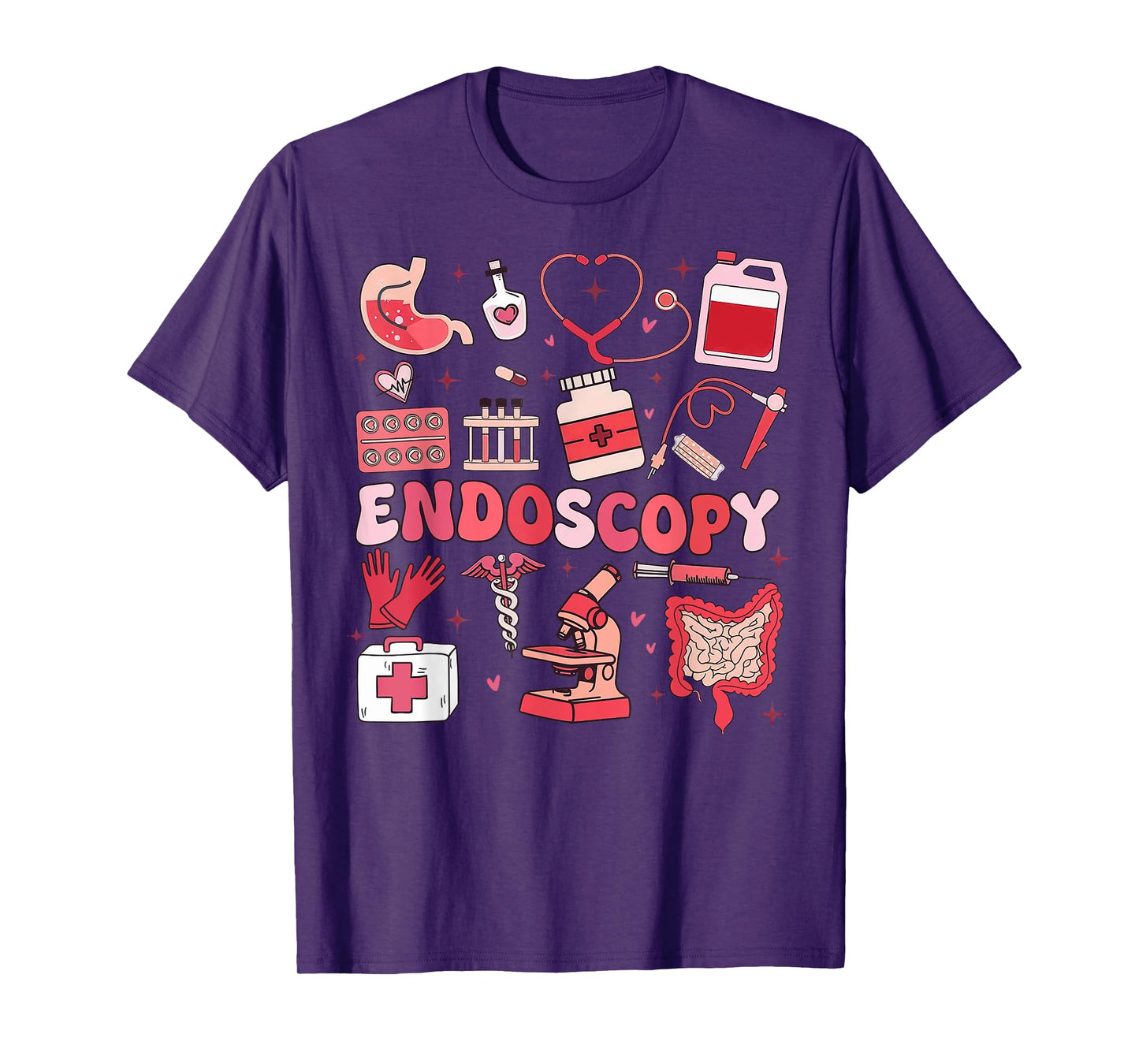 Valentine's Day Retro Endo Crew Nurse Endoscopy Gl Nursing T-Shirt