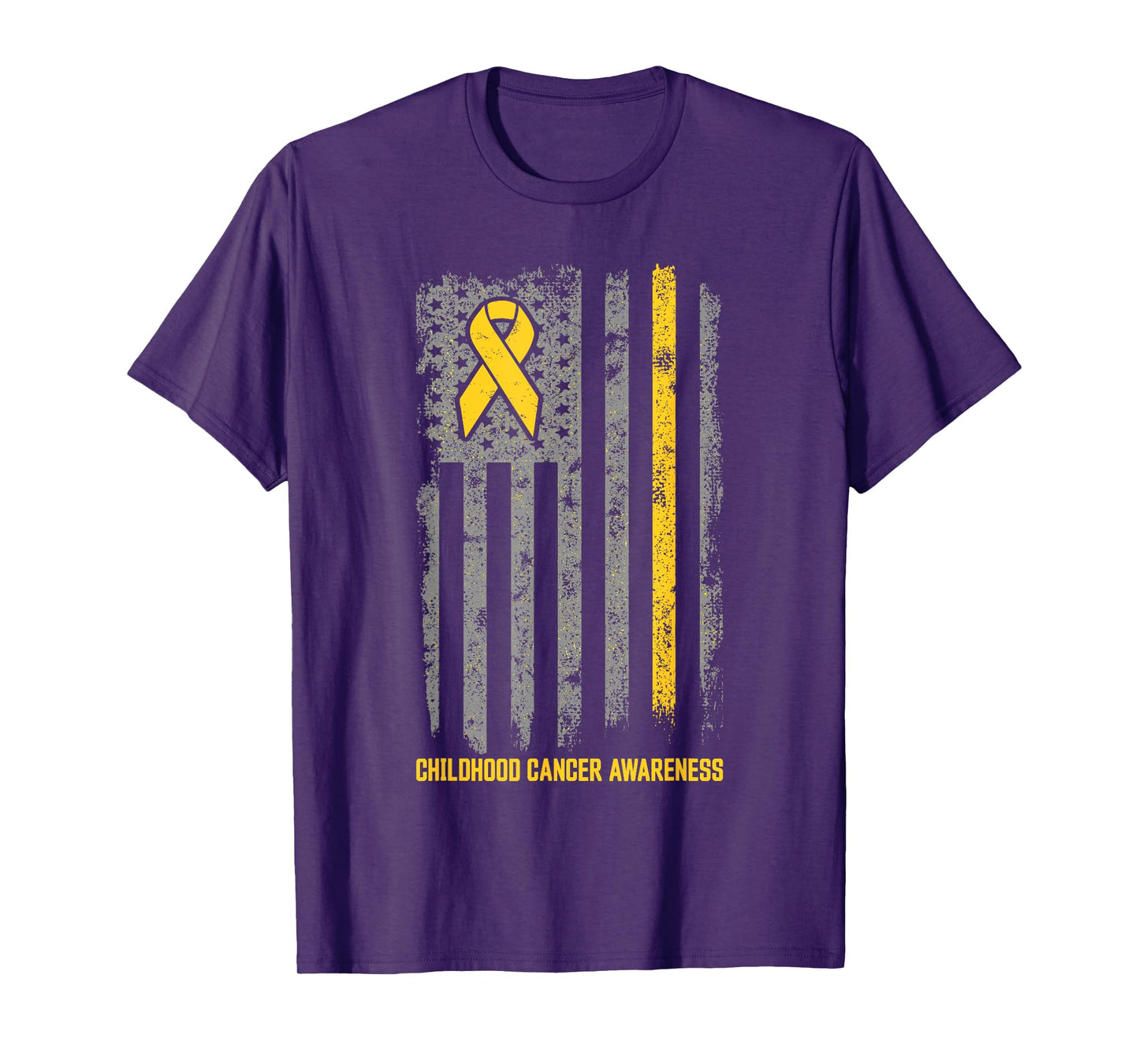 Childhood Cancer Shirt Flag Childhood Cancer Awareness T-Shirt