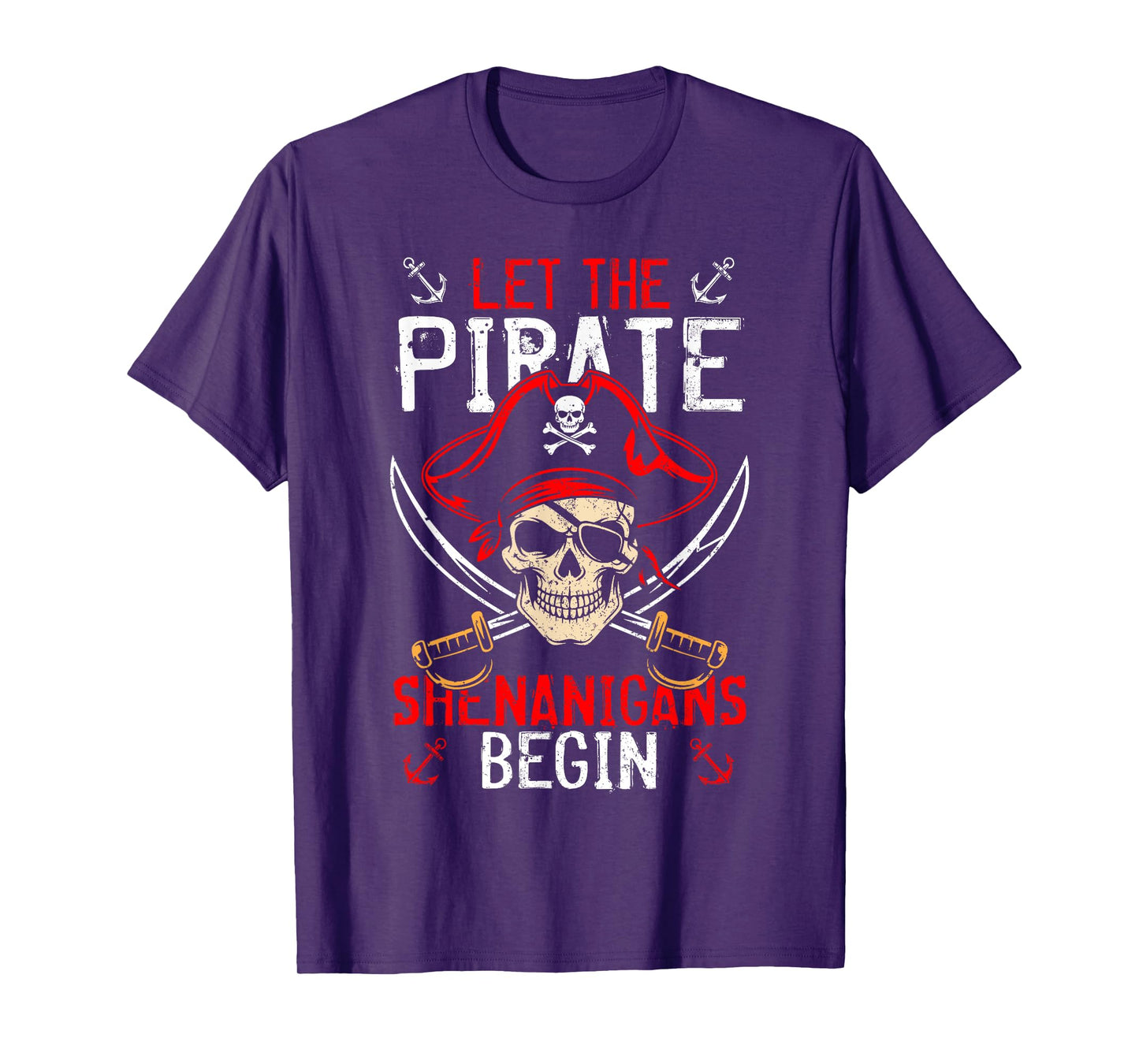Funny Skeleton Crossbones Let The Pirate Shenanigans Begin T-Shirt