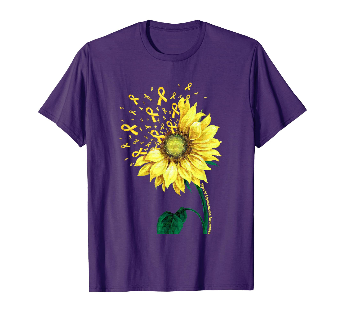 MYXOID LIPOSARCOMA AWARENESS Sunflower Yellow Ribbon T-Shirt