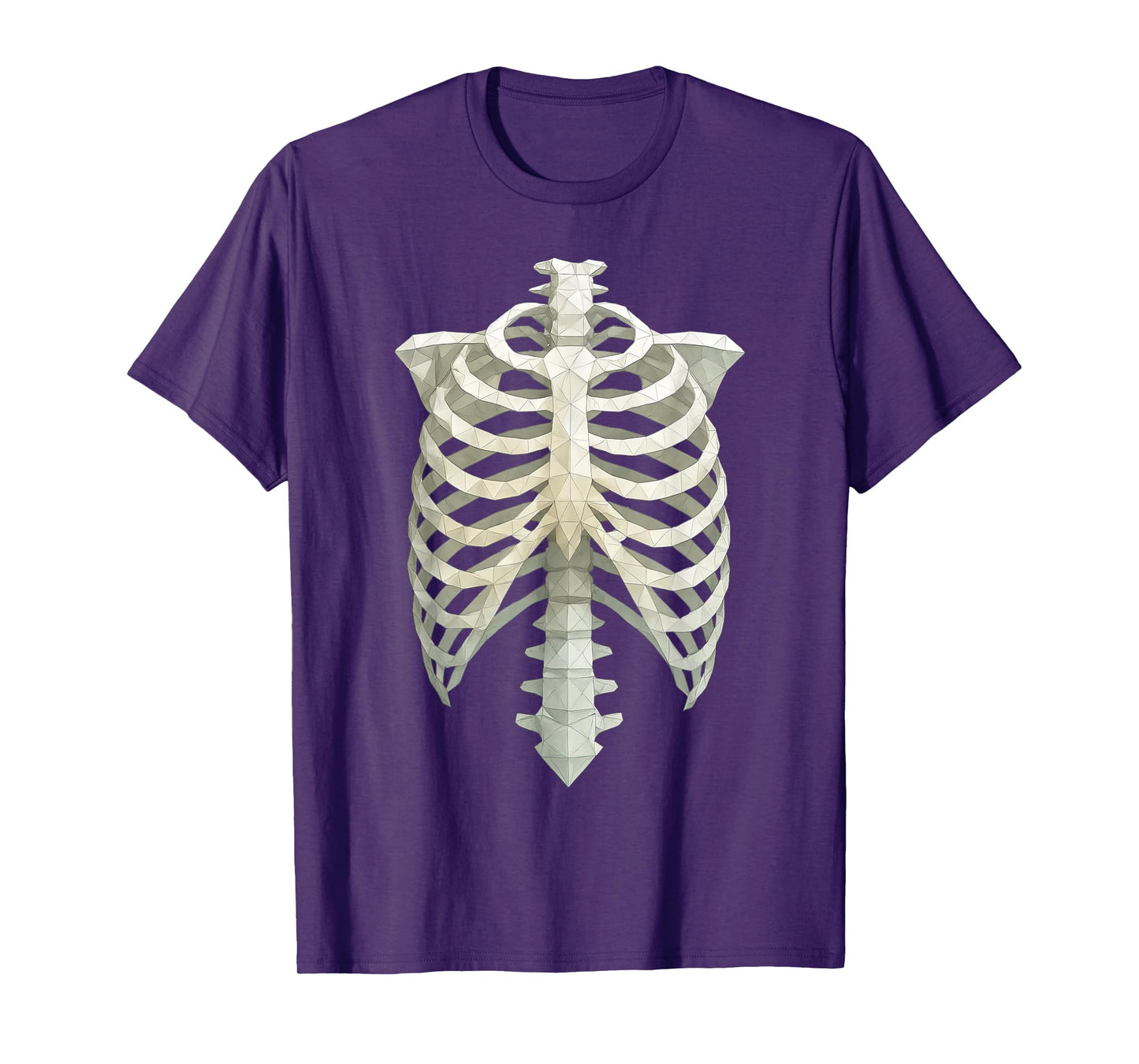 Low Poly Human Ribcage Skeleton Polygon Costume T-Shirt