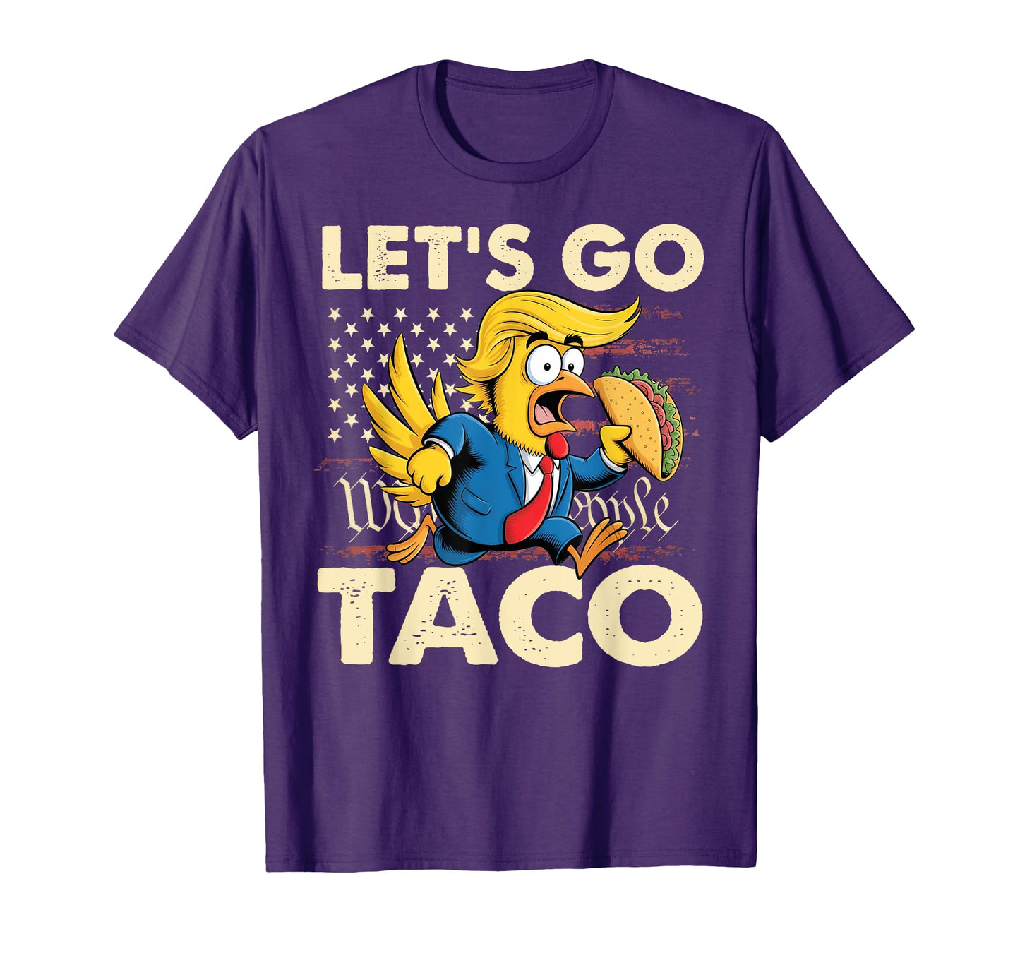Retro Let's Go Taco Funny Let's Go Taco For Men Women T-Shirt