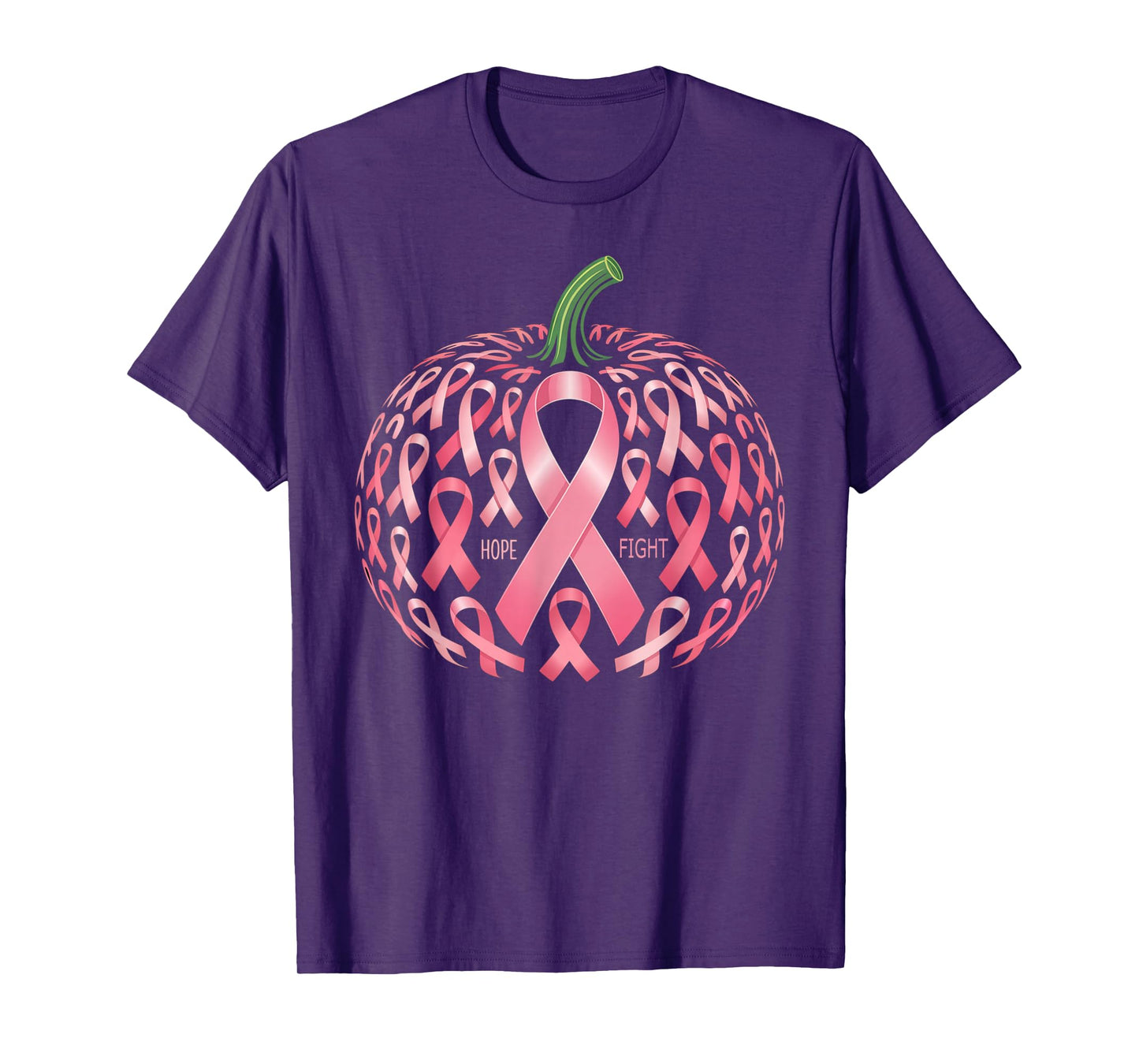 Halloween Pink Ribbon Pumpkin Breast Cancer Awareness T-Shirt