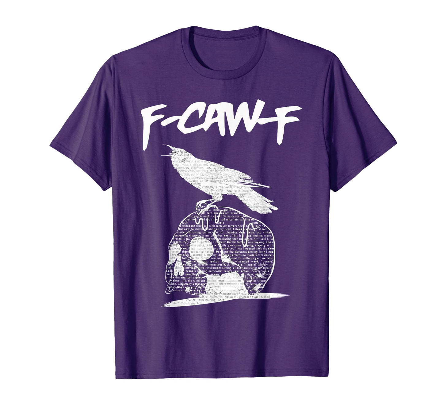 F-Caw-F Funny Crow Skull Raven Gothic Halloween T-Shirt
