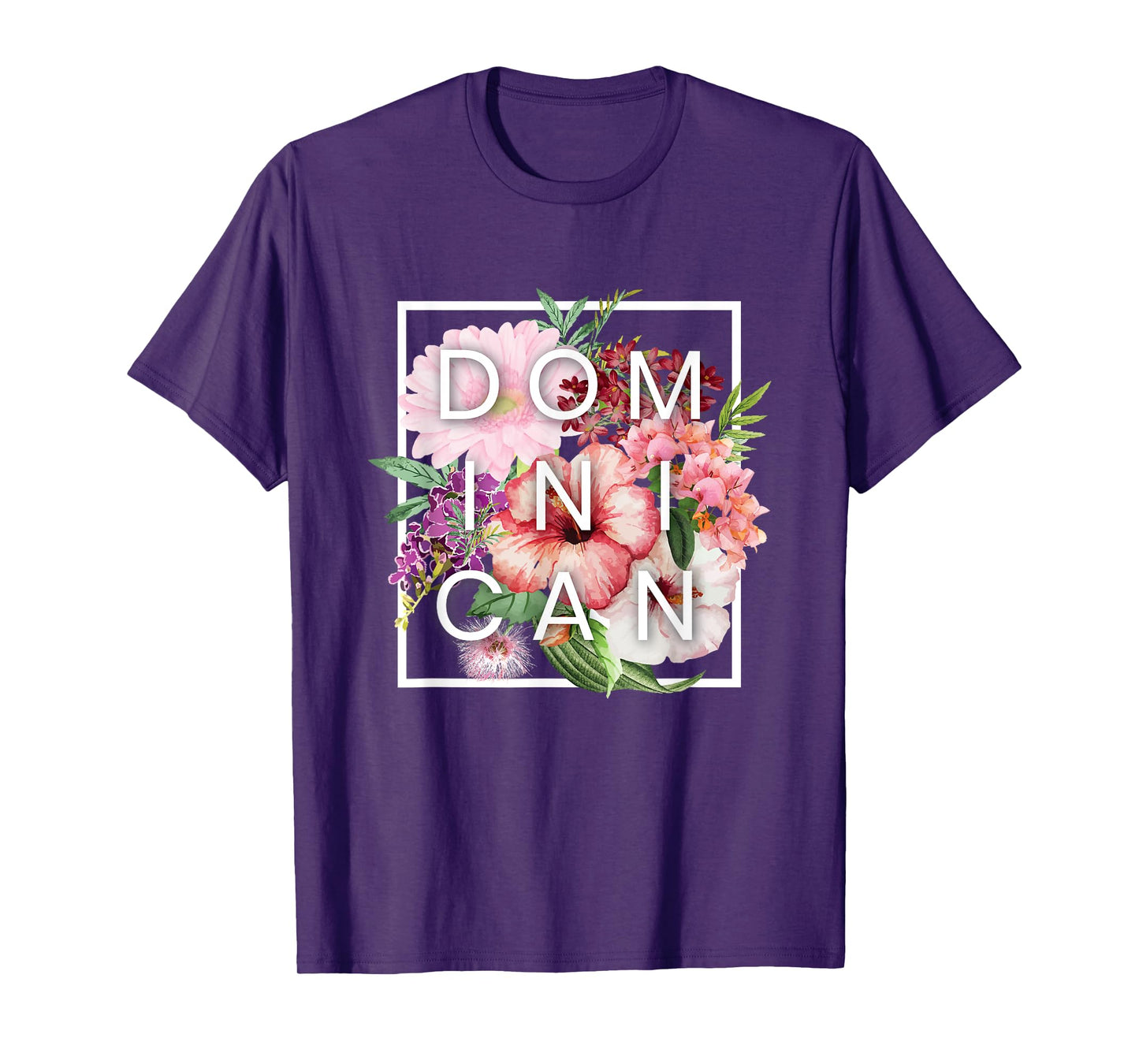 Flowers of Dominican Republic Word Art - Dominican Pride T-Shirt