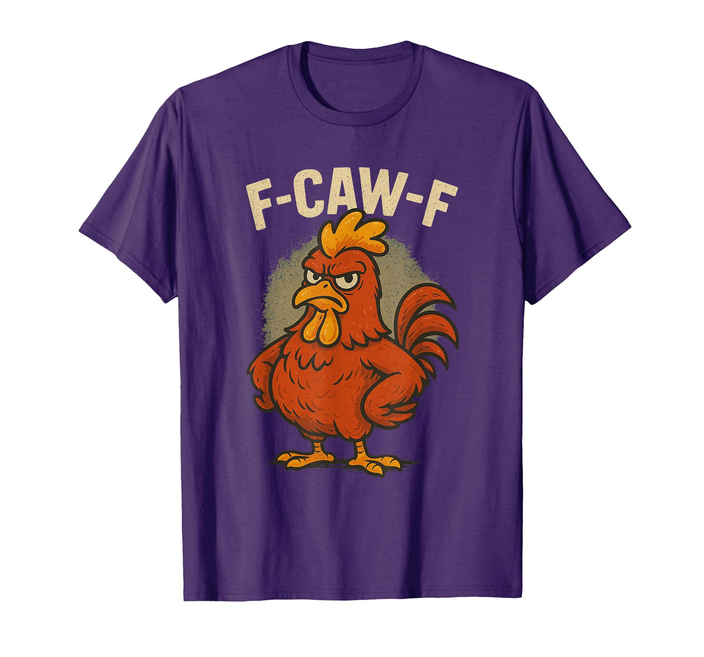 Angry Rooster Cartoon - F-Caw-F Funny Chicken Humor T-Shirt