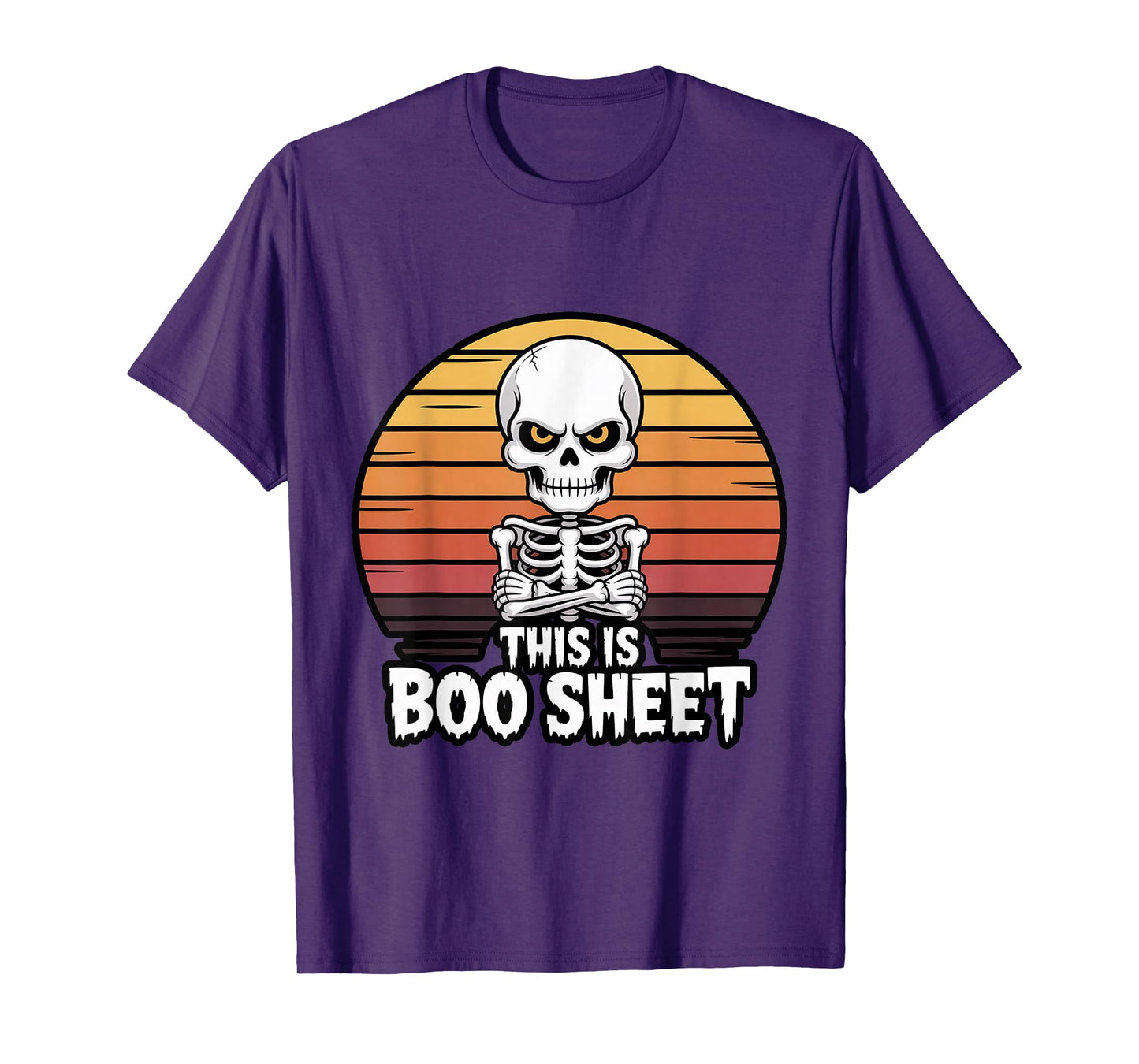 This is Boo Sheet Skeleton Retro Halloween Costume Men Women T-Shirt