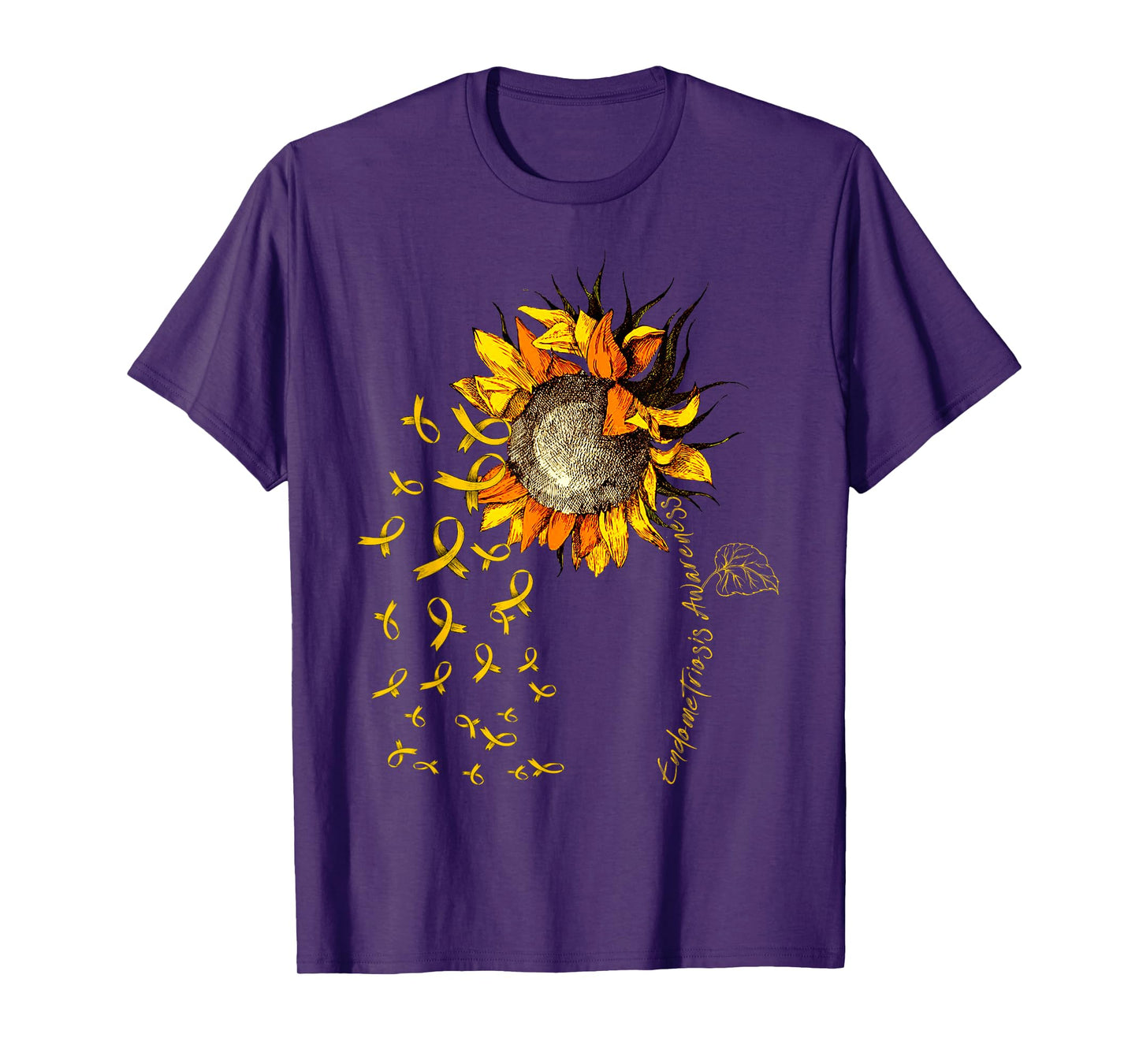 ENDOMETRIOSIS Awareness Sunflower T-shirt T-Shirt