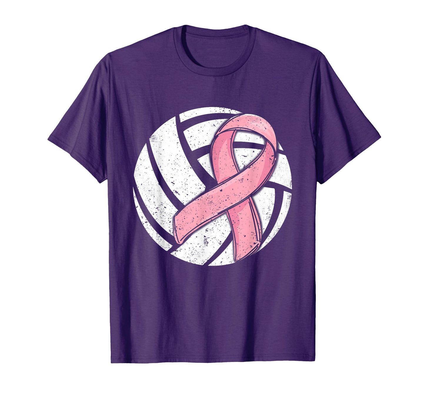 Volleyball Pink Ribbon Breast Cancer Awareness Sport Lover T-Shirt