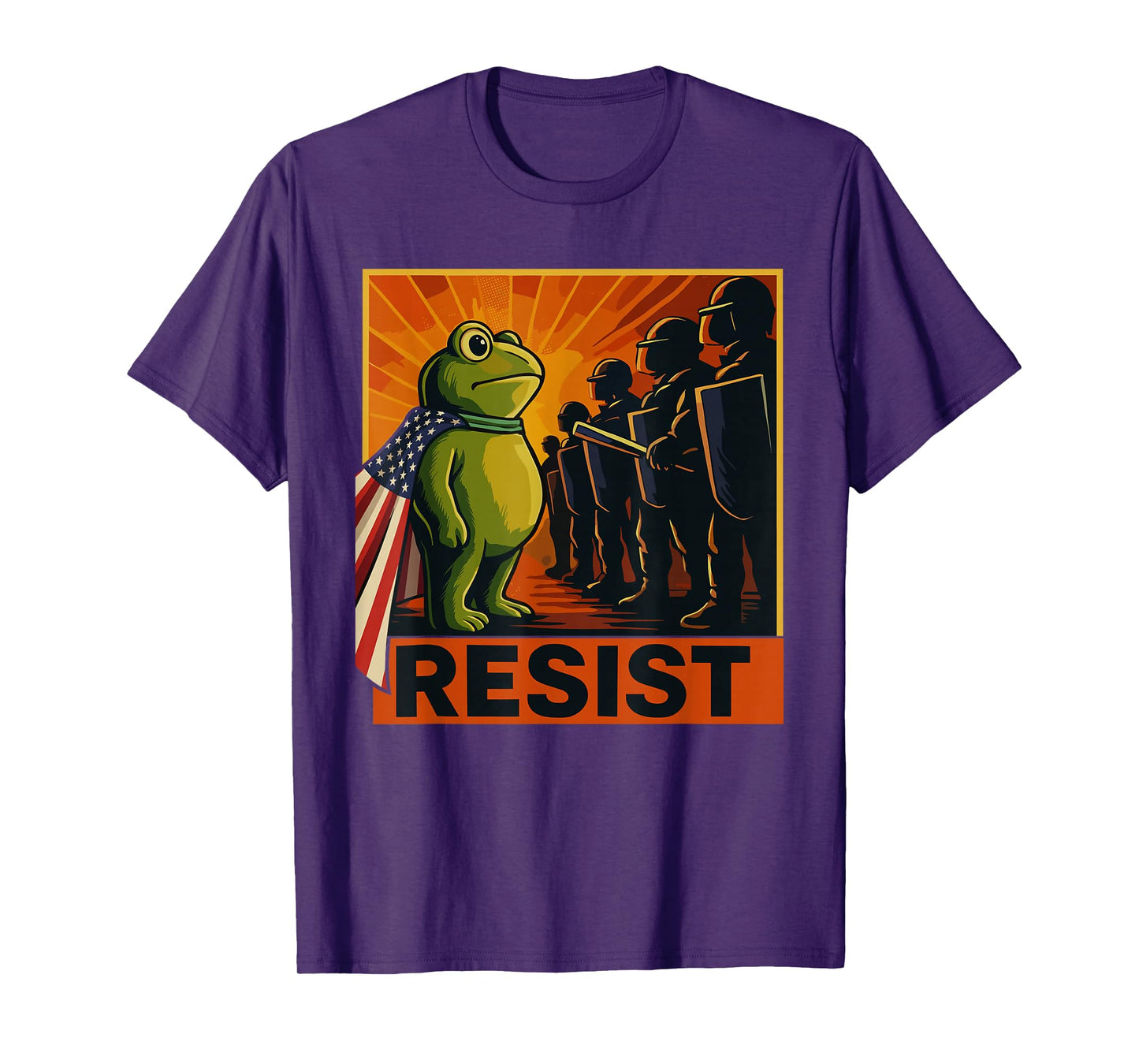 Frog Resist Portland Frog Protest Funny Nature Rally Design T-Shirt