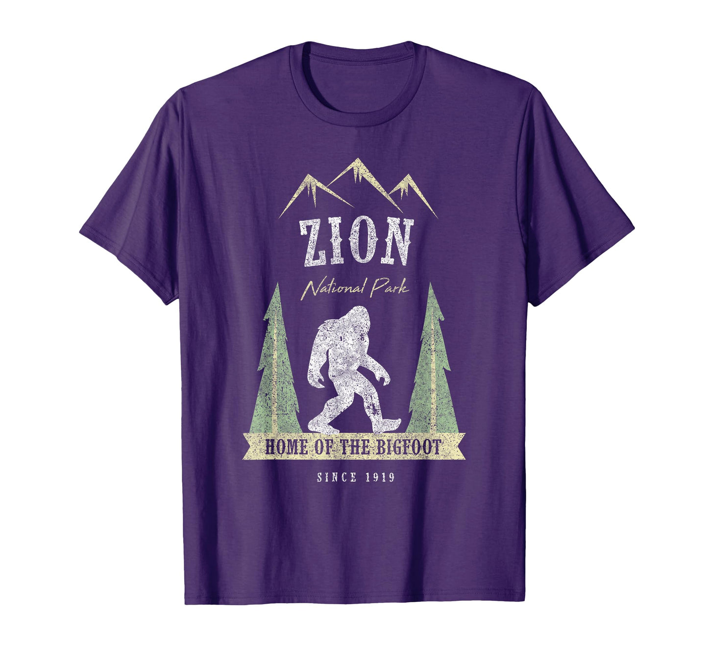 Zion National Park Shirt Vintage Bigfoot Utah Gift T-Shirt