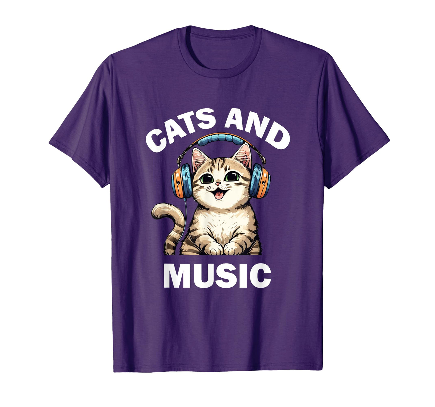 Cats and Music Funny Cat Lovers Music Lovers Men Women Girls Kids T-Shirt