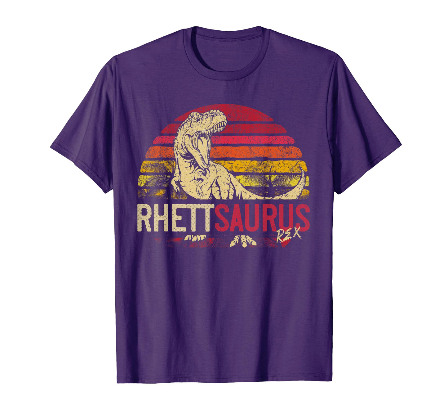 Rhett Saurus Funny Personalized Dinosaur T Rex Name Boy Gift T-Shirt