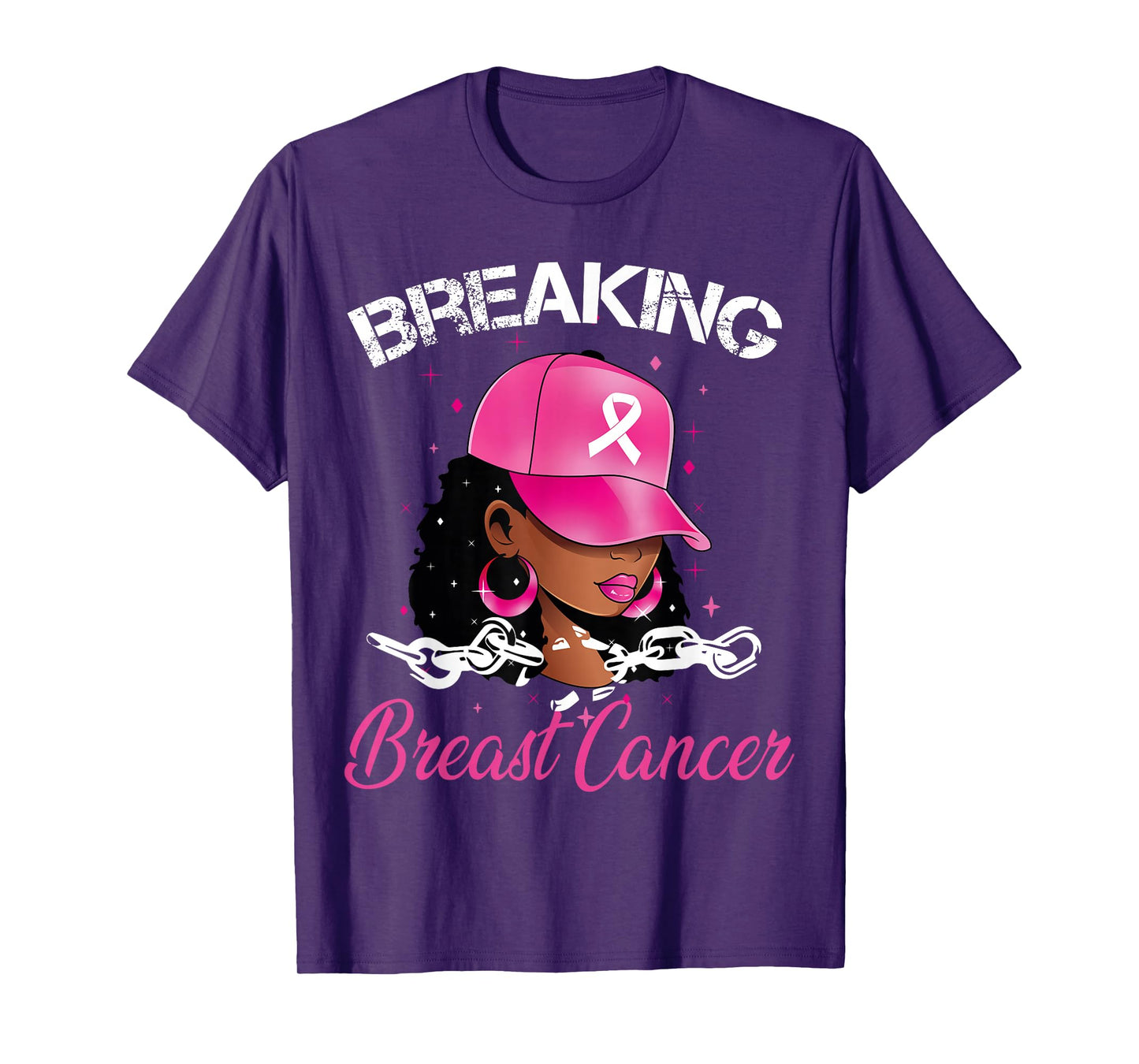 Black Women Breast Cancer Breaking Breast Cancer Awareness T-Shirt