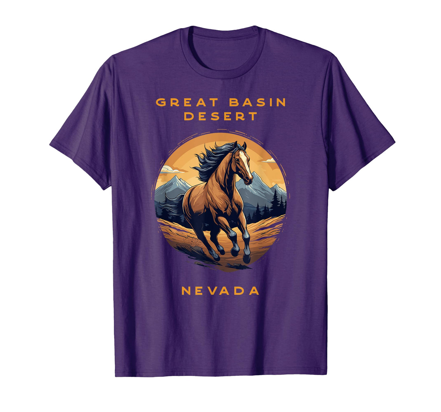Great Basin Desert Nevada Wild Mustang Horse T-Shirt