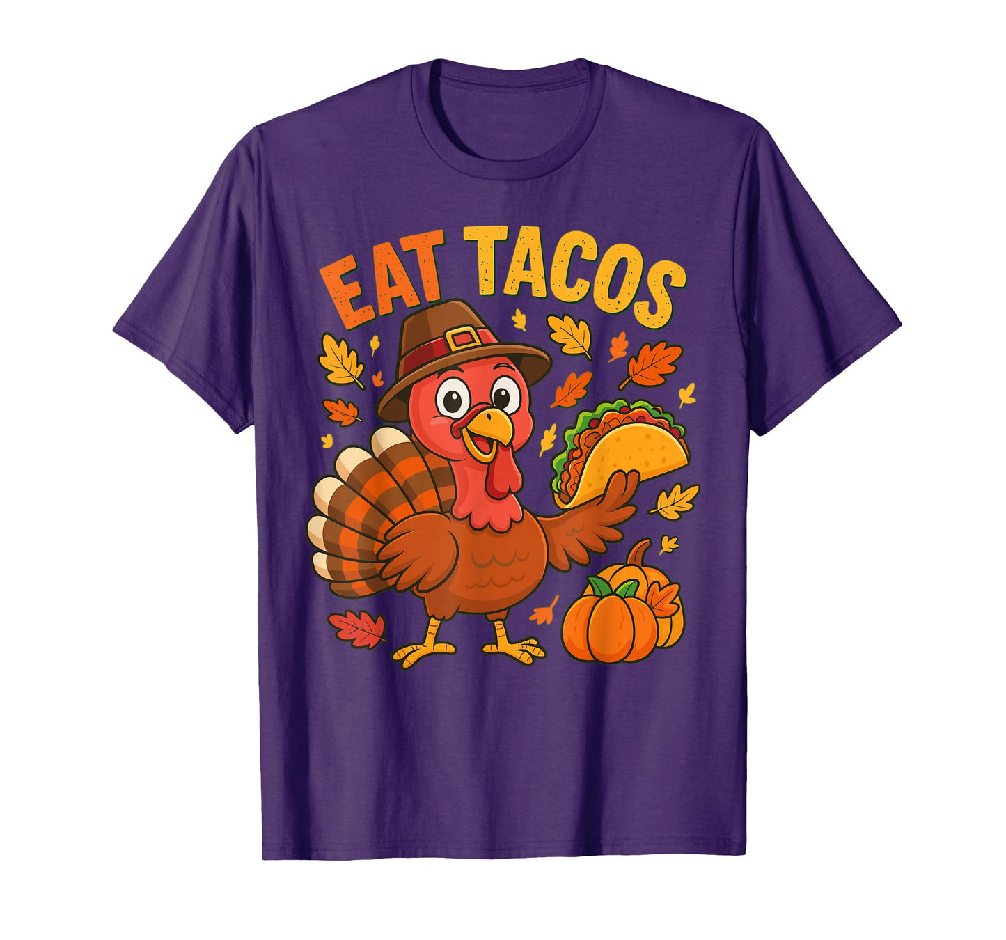 Thanksgiving Turkey Eat Tacos Mexican Thanksgiving Aumtum T-Shirt