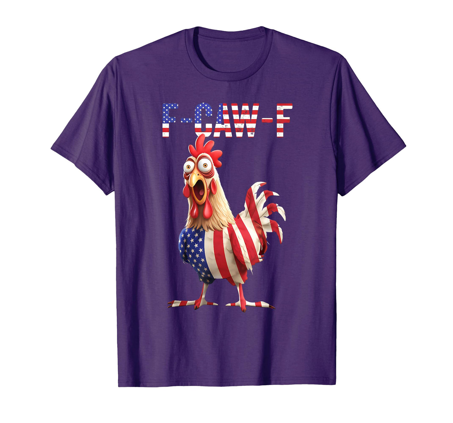 F-Caw-F Black Crow Black Bird Retro USA Flag Vintage FCawF T-Shirt