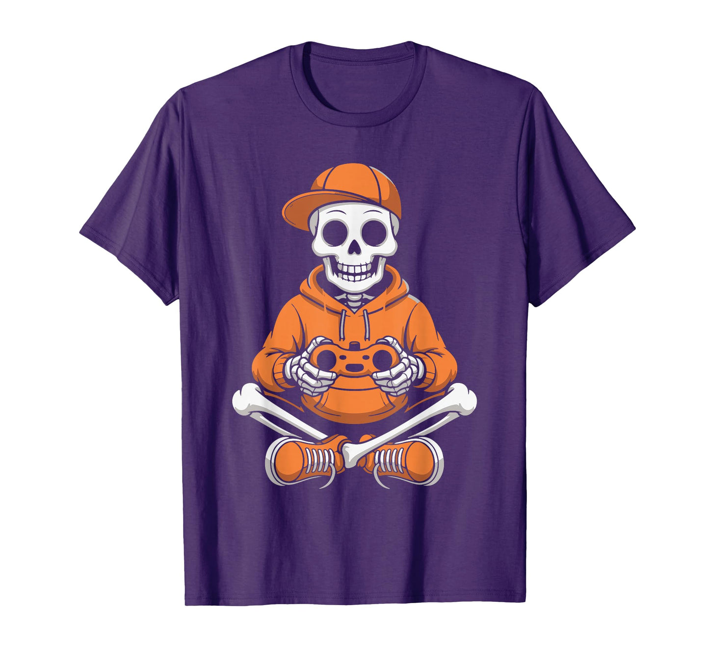 Halloween Skeleton Gamer Controller Video Game Men Women T-Shirt