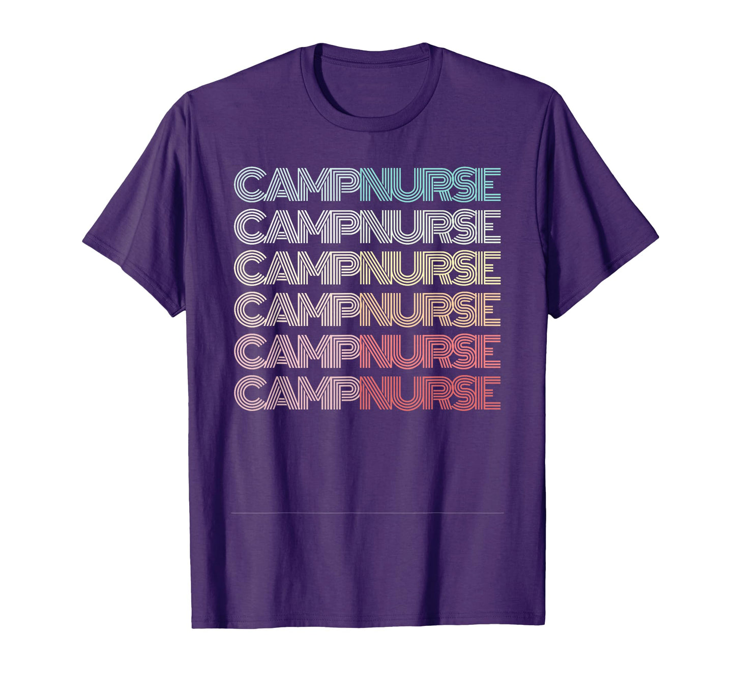 Retro CAMP NURSE Groovy Nursing Student Camping Medical RN T-Shirt