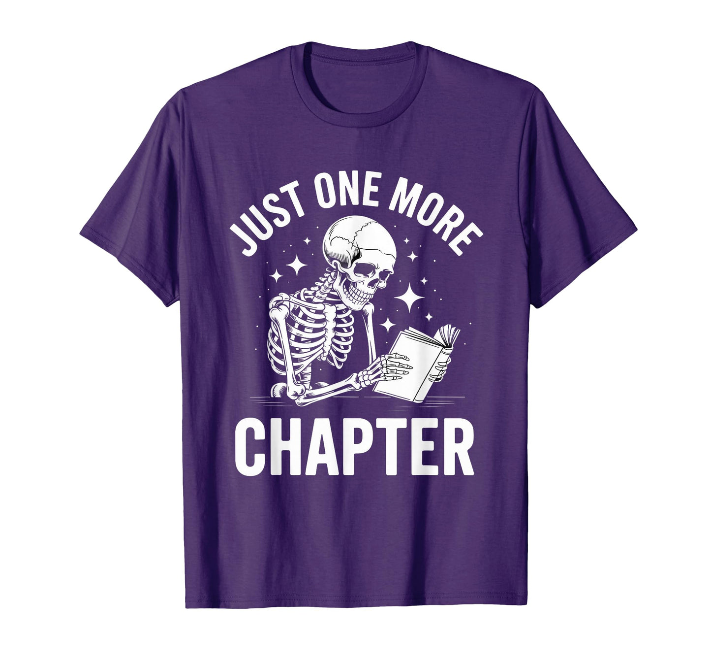 One More Chapter Skeleton Book Reader Halloween Bookworm T-Shirt
