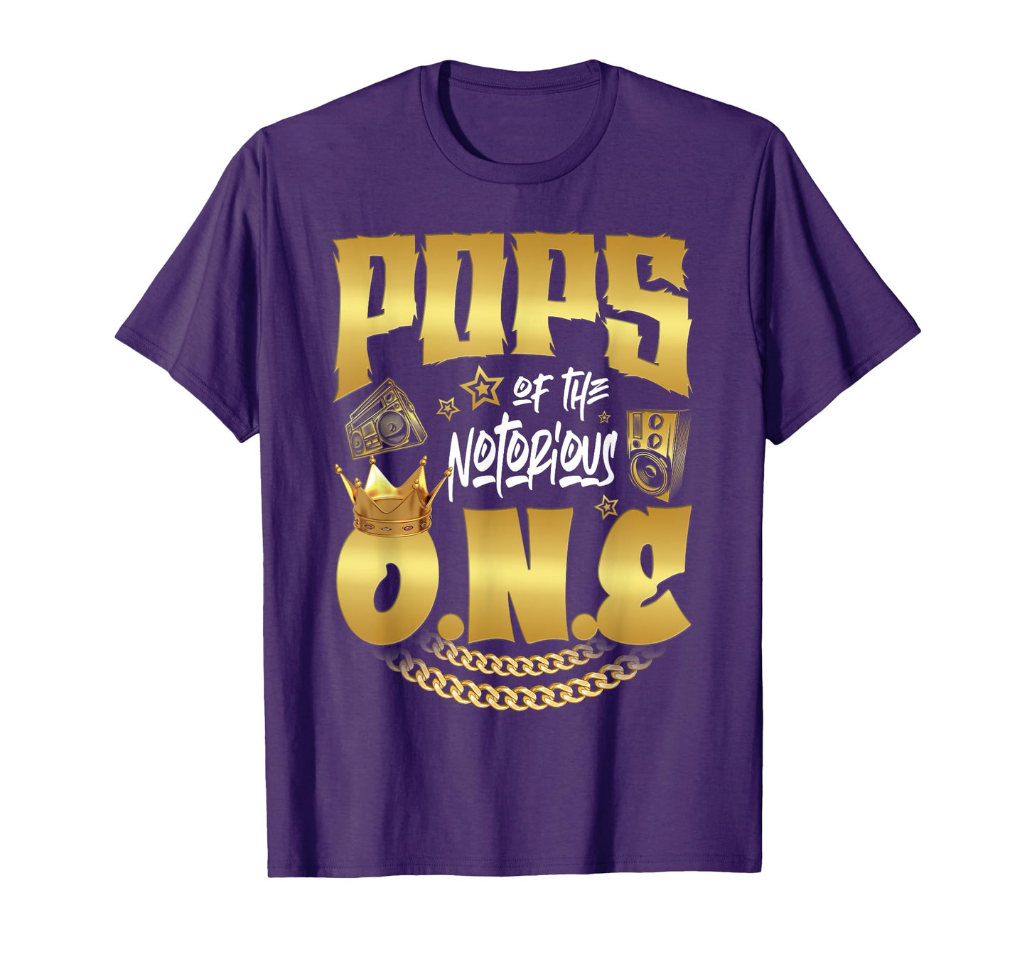 Pops Of The Notorious One Old School Hip Hop 1st Birthday T-Shirt
