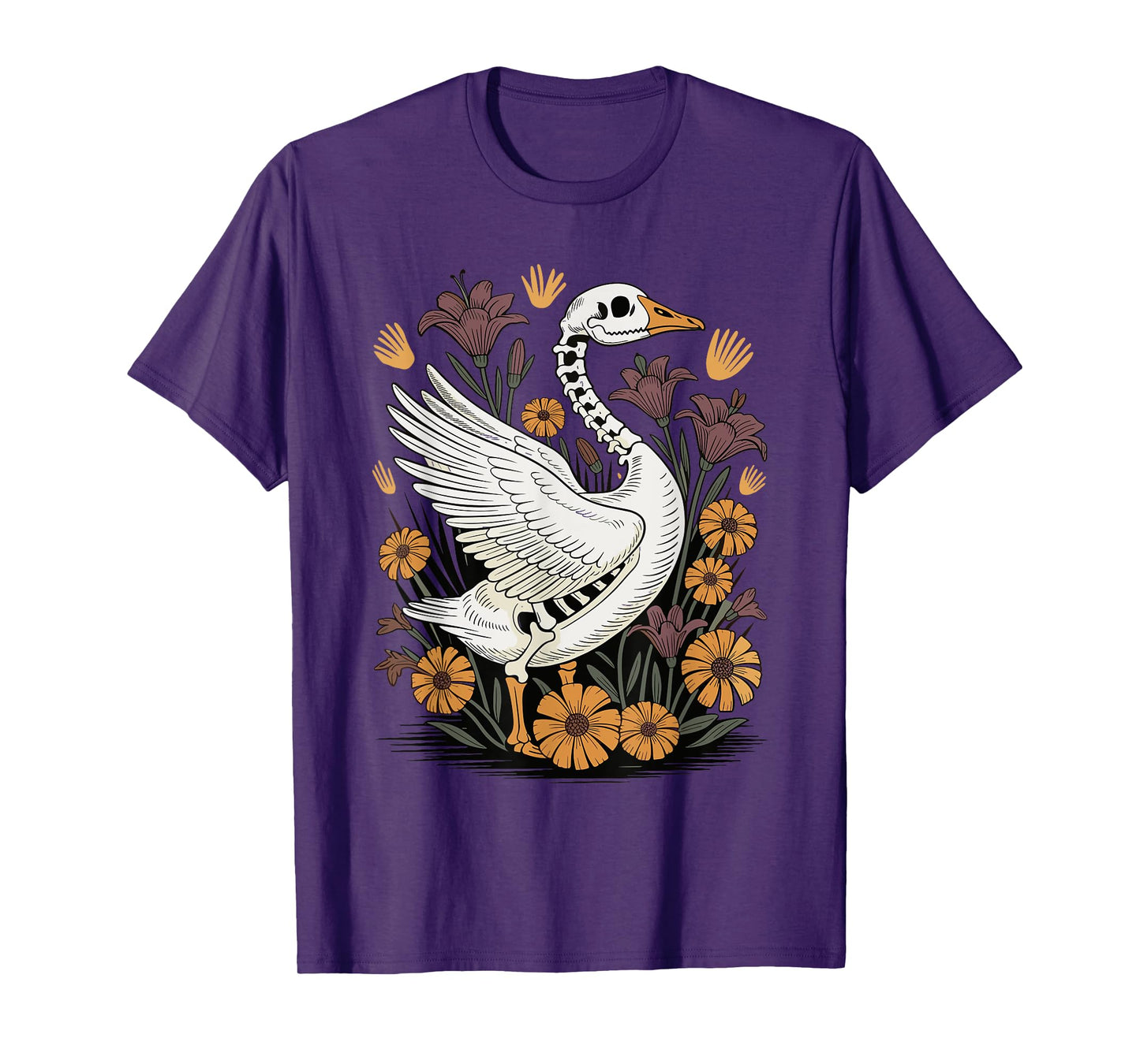 Spooky Goose Skeleton Halloween Fall Spooky Goose T-Shirt