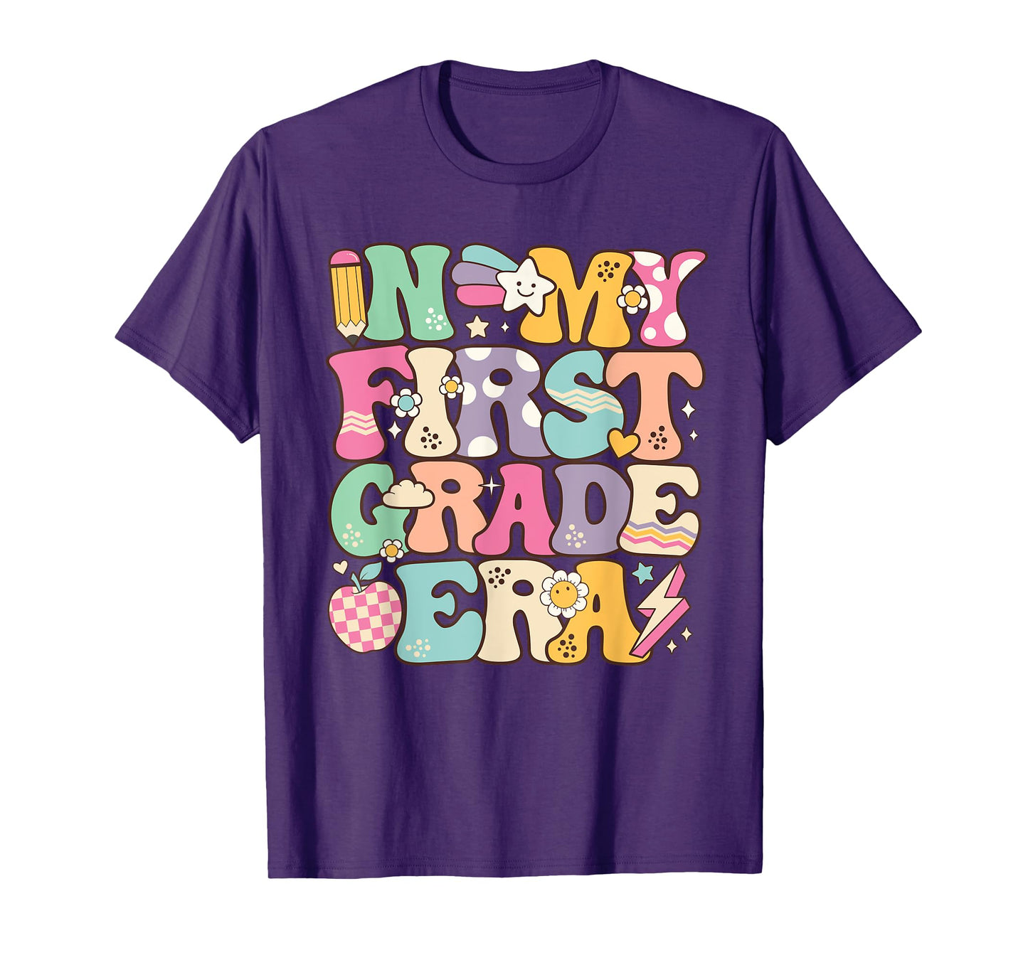 In My First Grade Era Girl Back To School 1st Grade Teacher T-Shirt