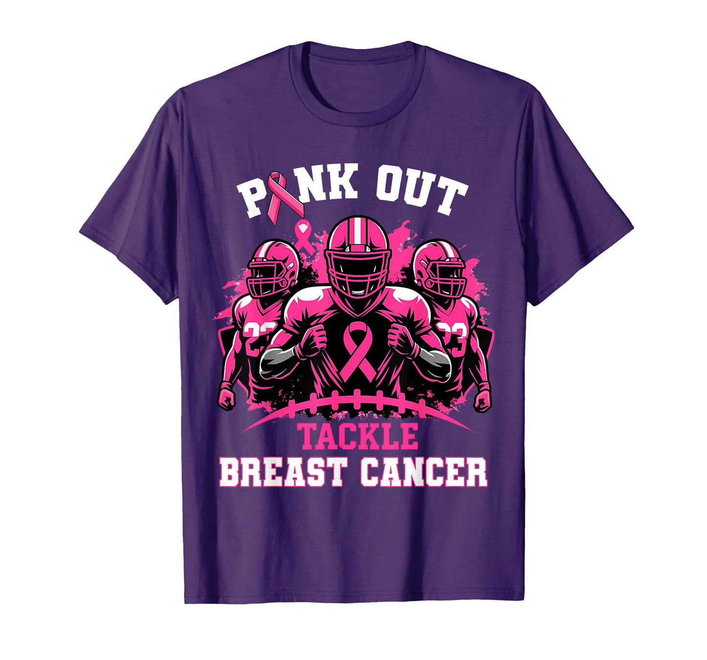 Tackle Breast Cancer Awareness American Football Mom Dad T-Shirt