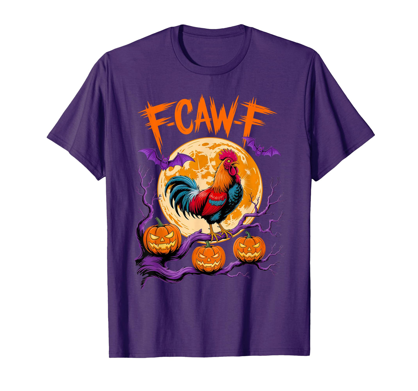 Funny F-Caw-F Chicken Halloween Spooky Chicken F-Caw-F Meme T-Shirt
