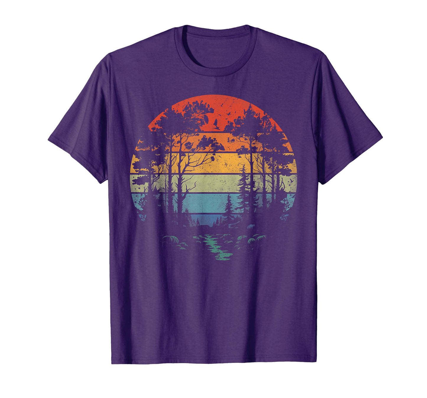 Trees Wildlife Nature Vintage Forest Woman Girl T-Shirt
