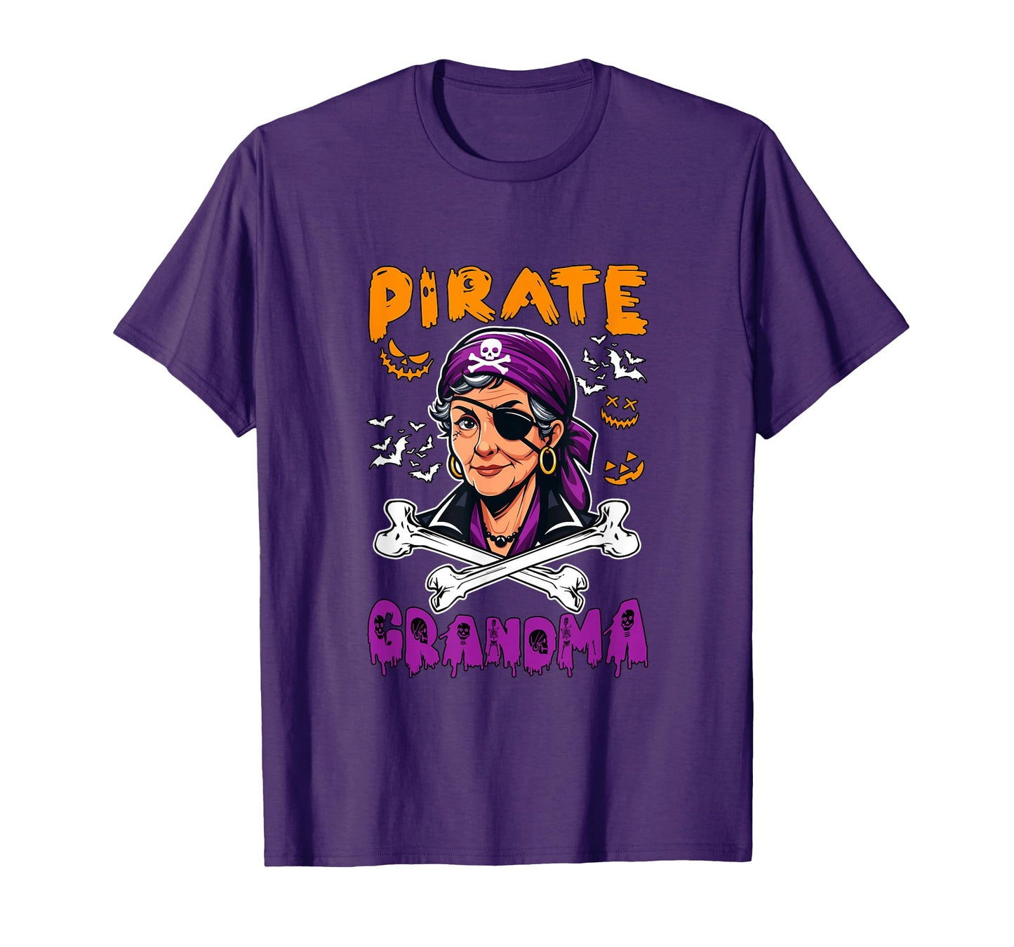 Pirate Grandma Halloween Pirate Lover Funny Men Family Group T-Shirt