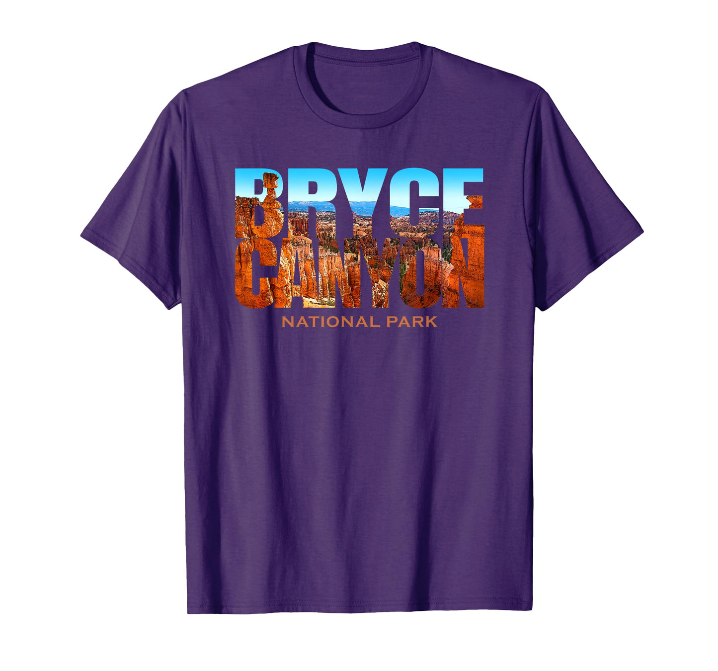 Bryce Canyon National Park Utah Photo Text Hiking Souvenir T-Shirt