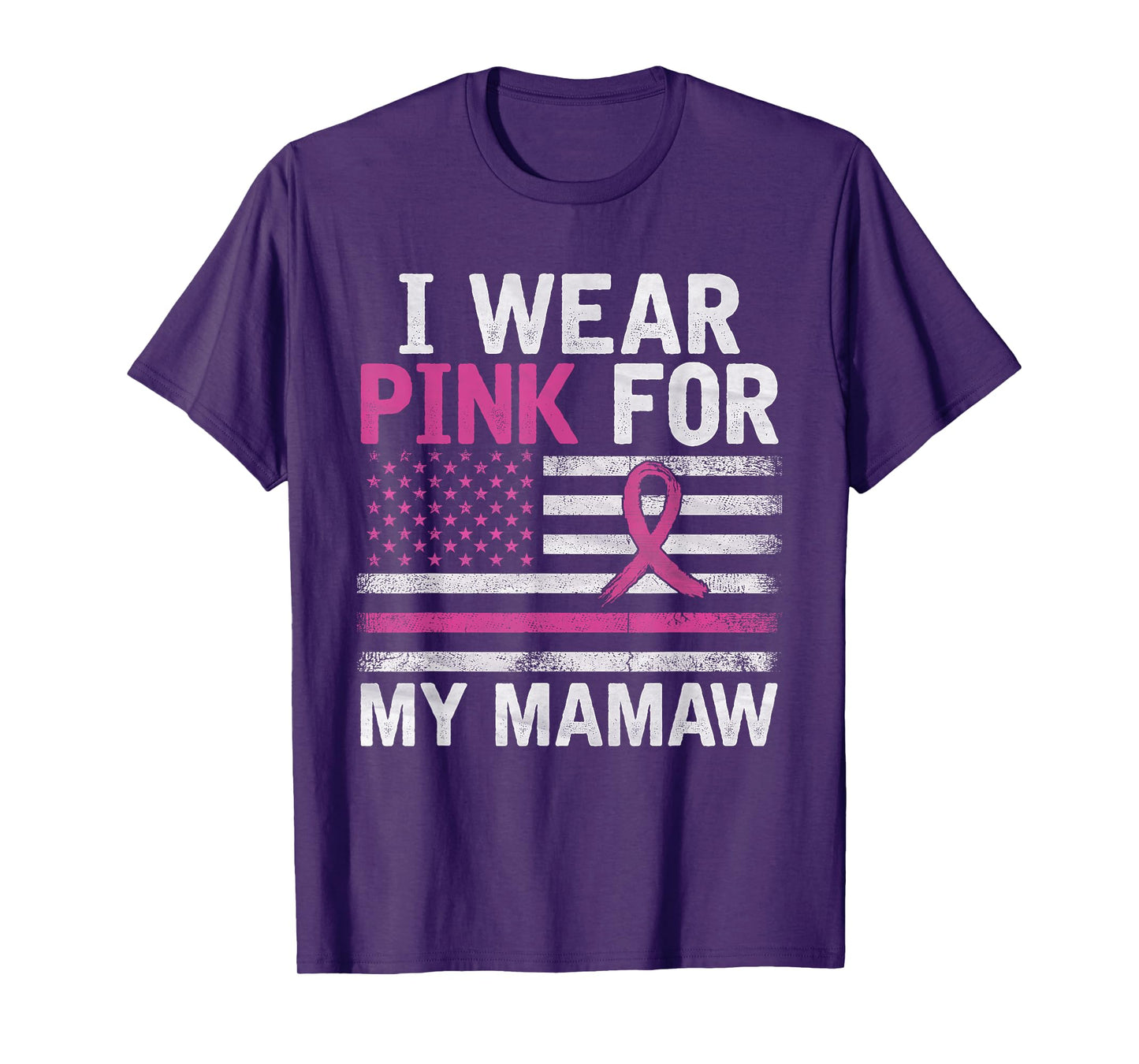 Breast Cancer Awareness Month Cute I Wear Pink For My Mamaw T-Shirt