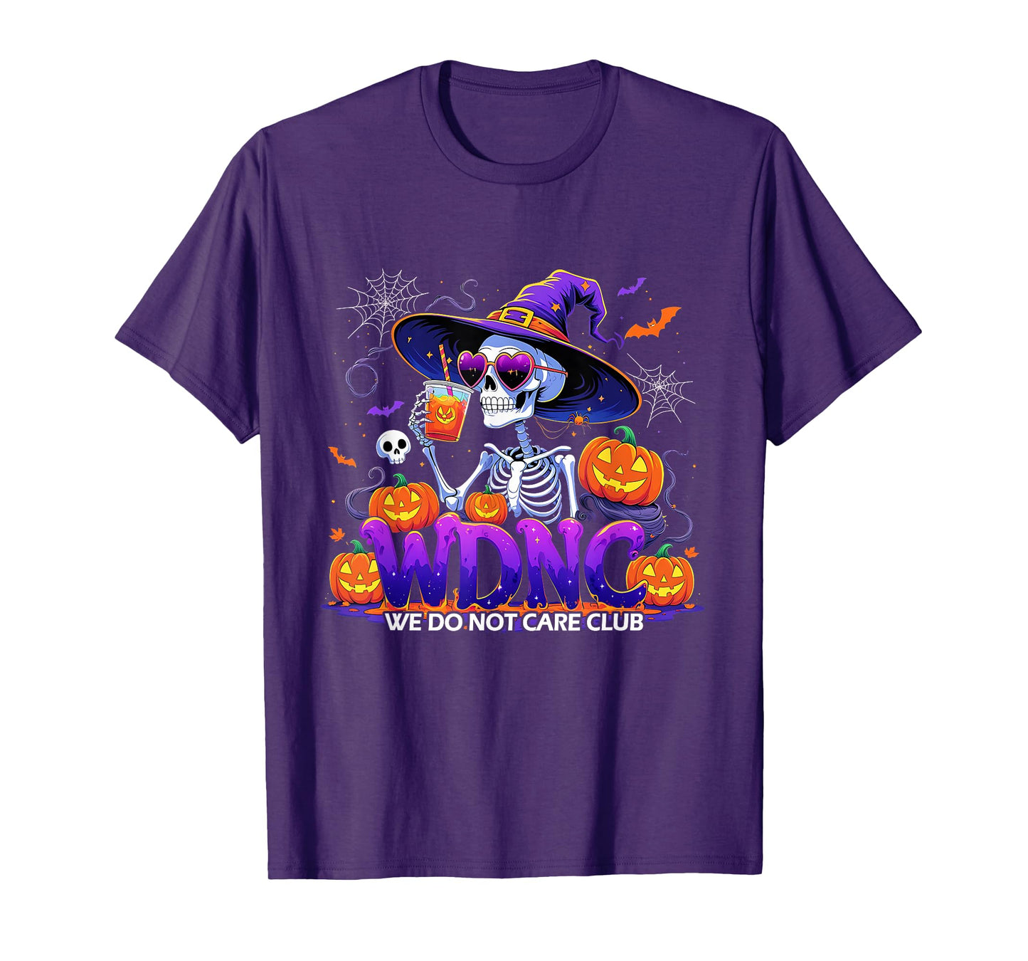 Proud Member WDNC We Do Not Care Club Skeleton Halloween T-Shirt
