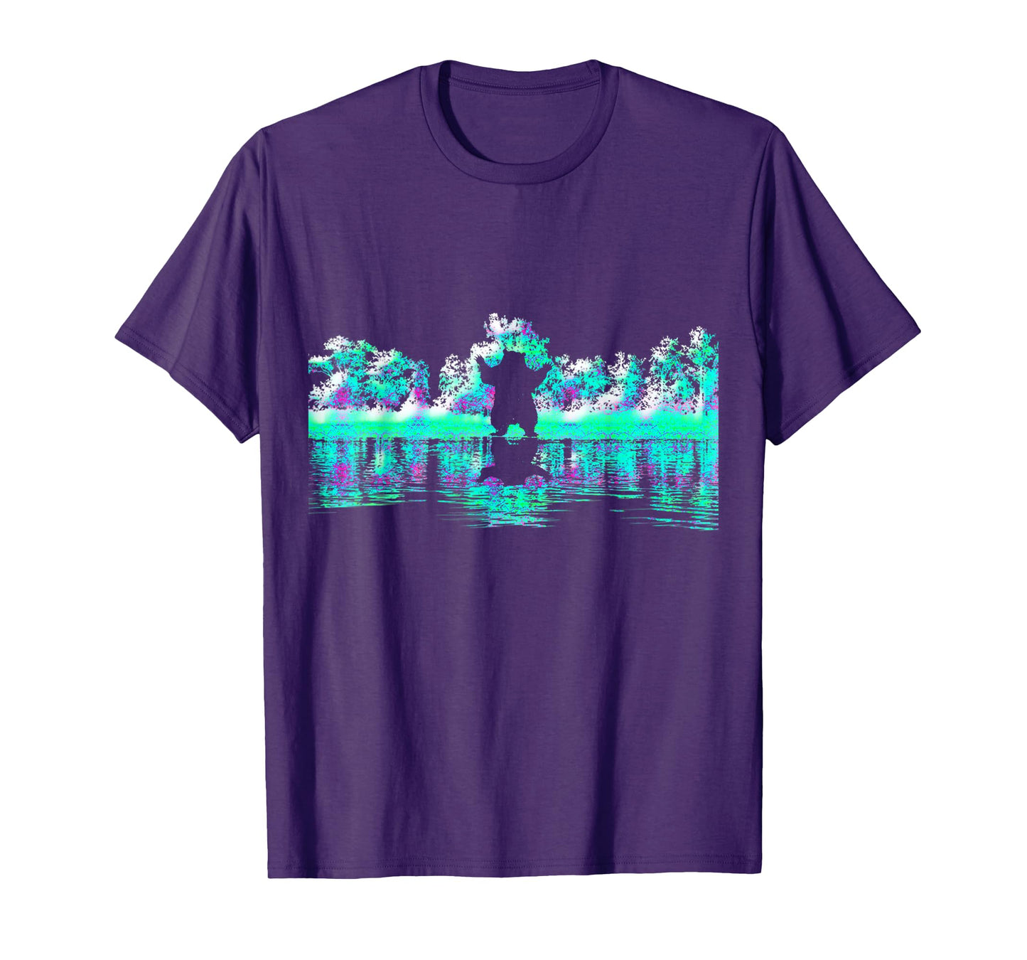 Trees Reflection Wildlife Nature Animal Bear Outdoor Forest T-Shirt