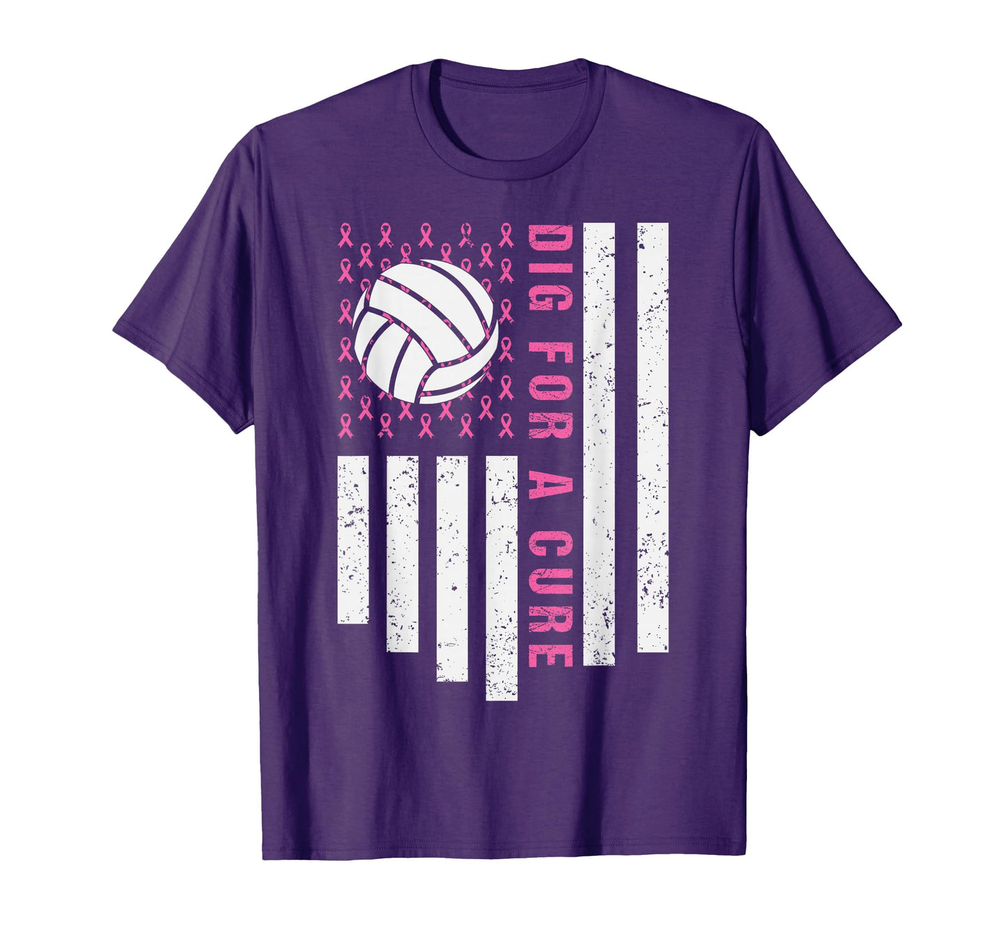 Dig For A Cure Breast Cancer Awareness Volleyball Pink Out T-Shirt