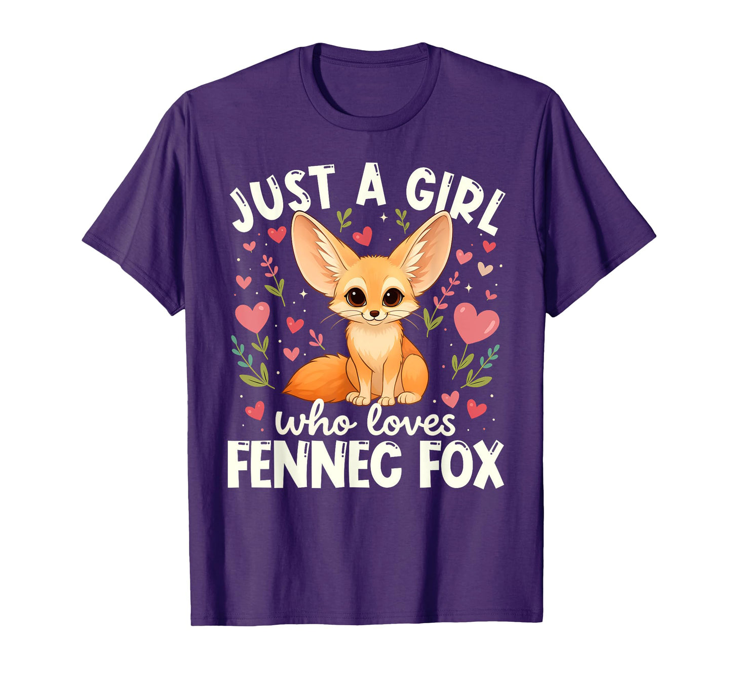 Just A Girl Who Loves Fennec Foxes Cute Fennec Fox Kawaii T-Shirt