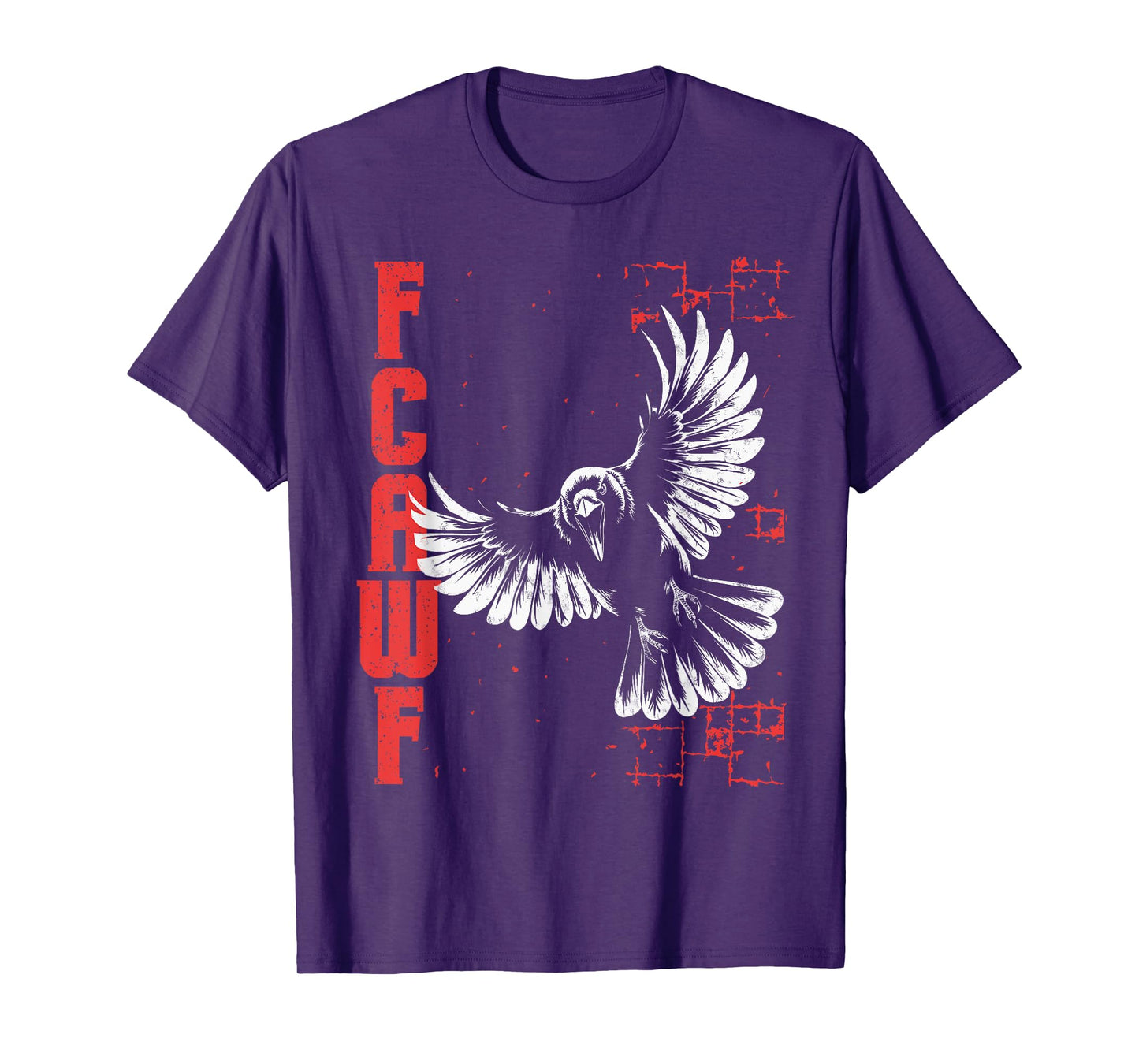 F-Caw-F Black Crow Pun Funny Bird Cawing Grunge T-Shirt