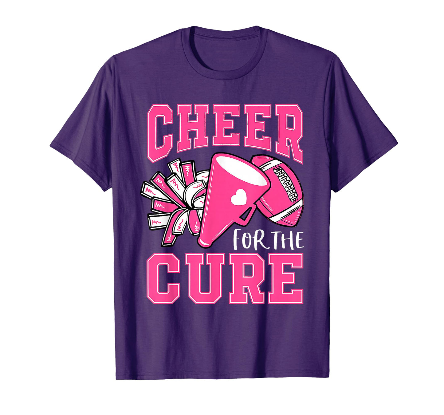 Cheer For Cure Breast Cancer Awareness Cheerleader T-Shirt