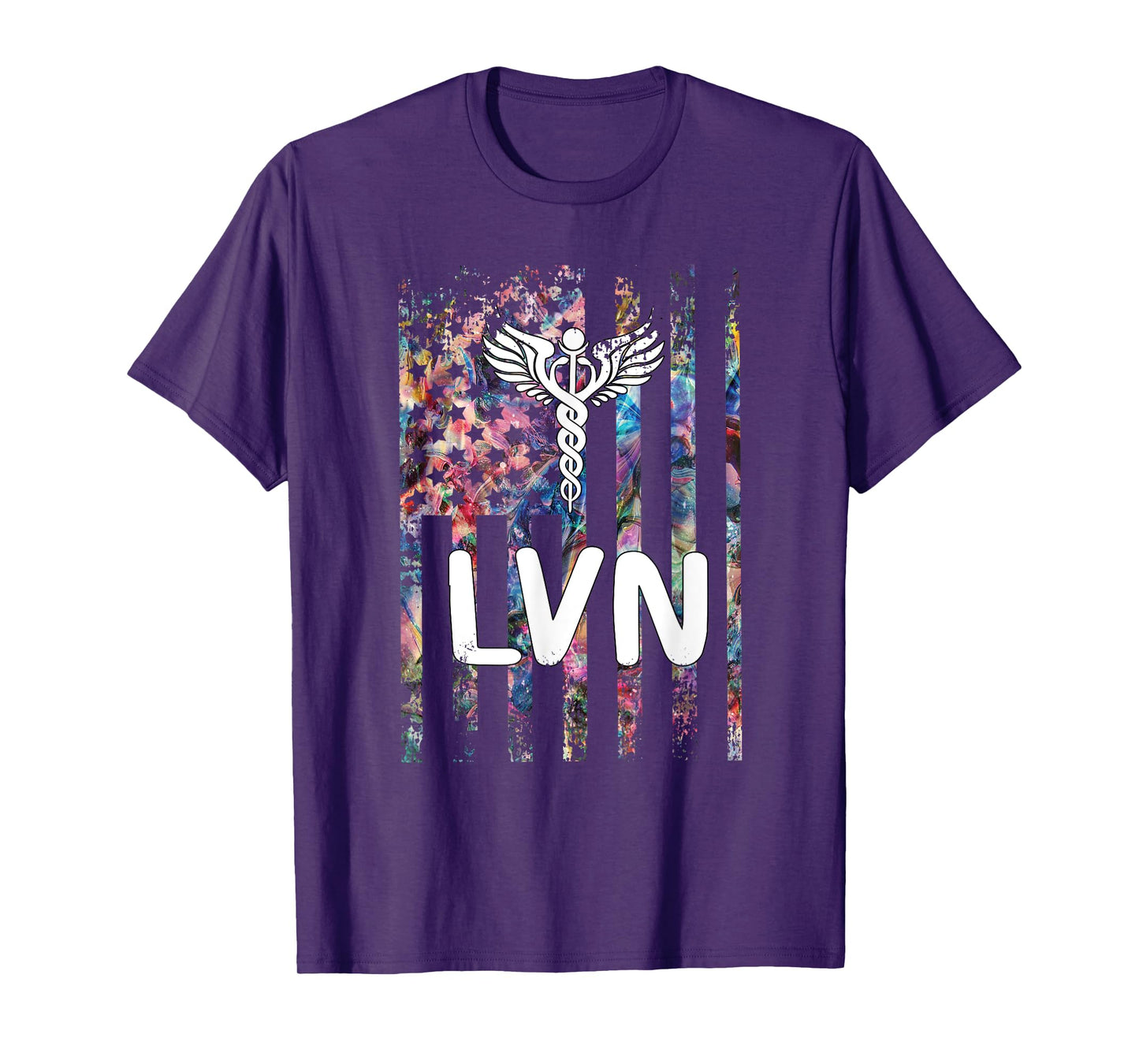 LVN US Flag Licensed Vocational Nurse LVN Nursing Student T-Shirt